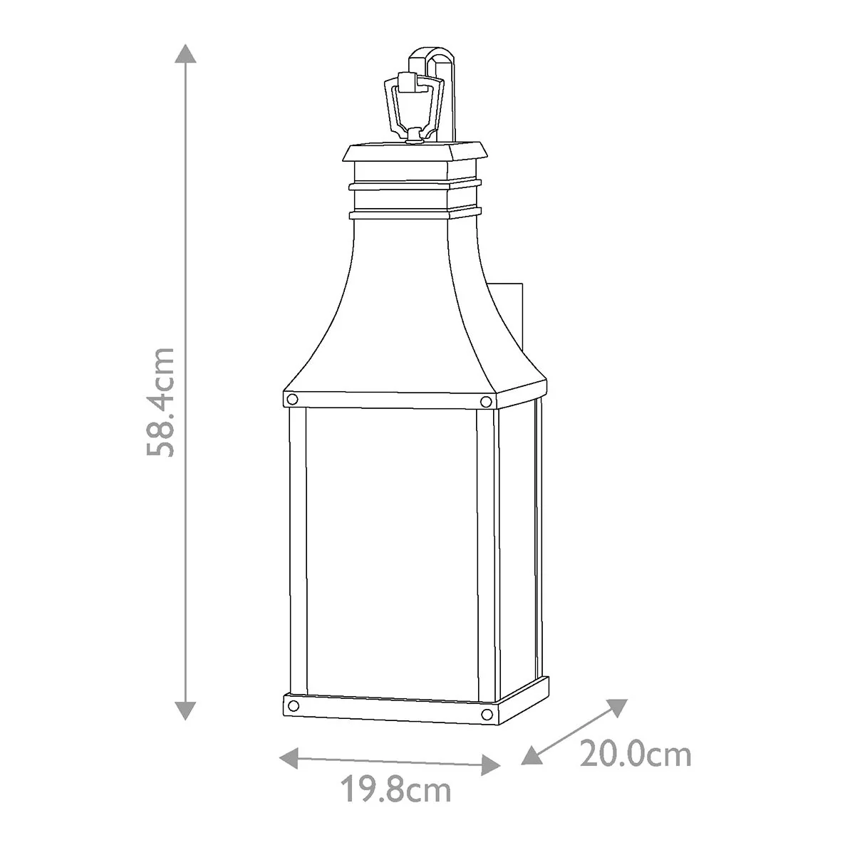 Beacon Hill 1/2lt Small/Medium Outdoor Wall Lantern - Museum Black E27 IP44 - Image 13