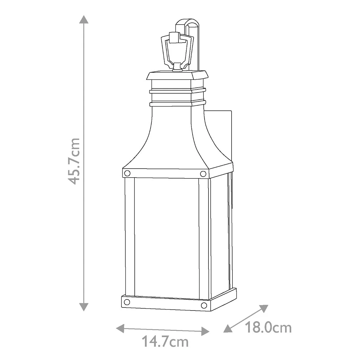 Beacon Hill 1/2lt Small/Medium Outdoor Wall Lantern - Museum Black E27 IP44 - Image 7