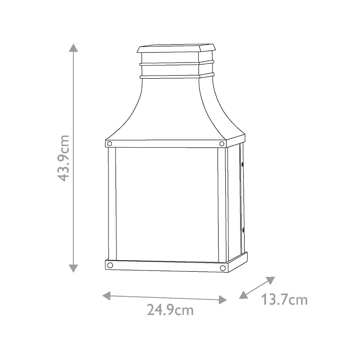 Beacon Hill 2lt Half Outdoor Wall Lantern - Museum Black E14 IP44 - Image 6