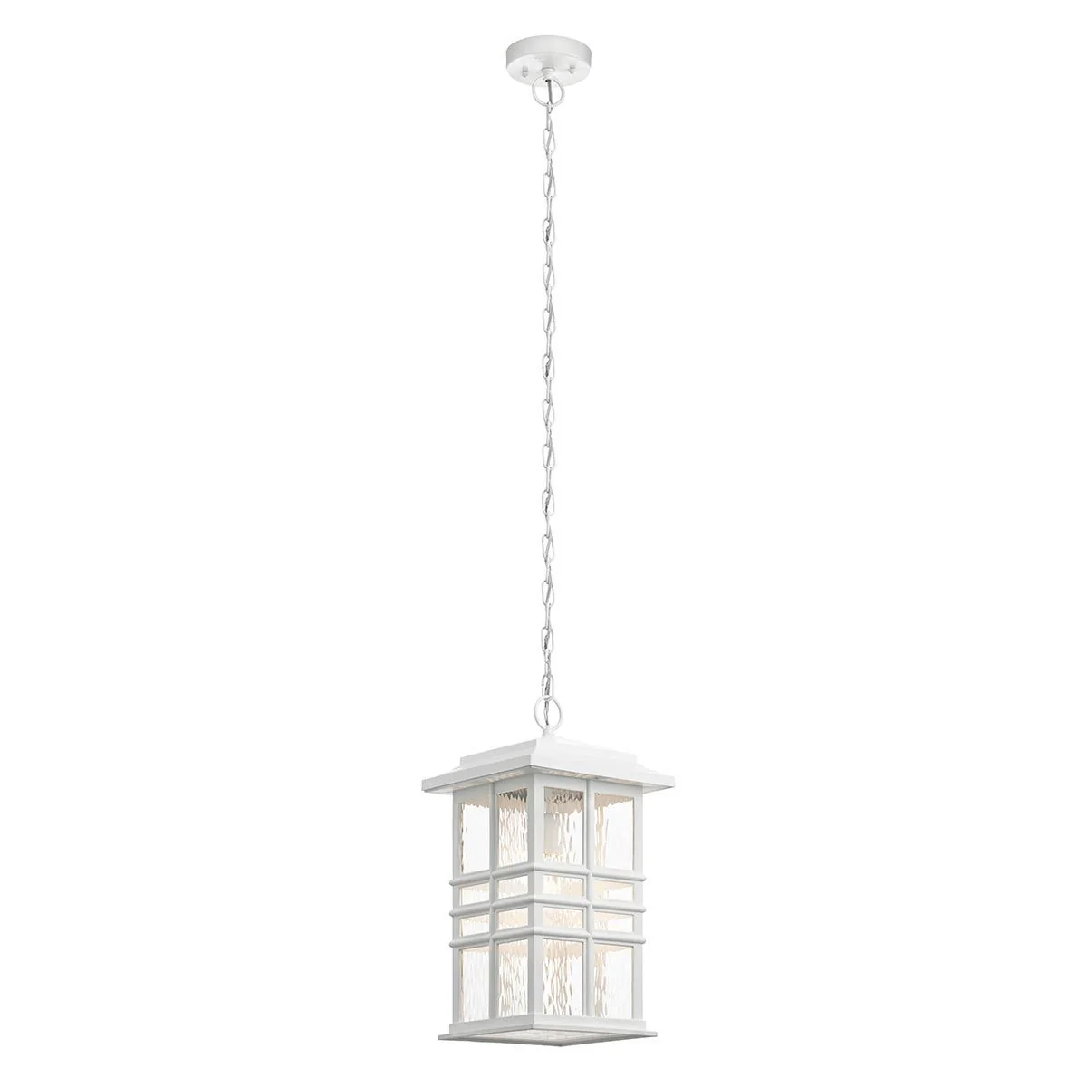 Beacon Square 1 Light Chain Lantern - Olde Bronze/White IP44 E27 - Image 2