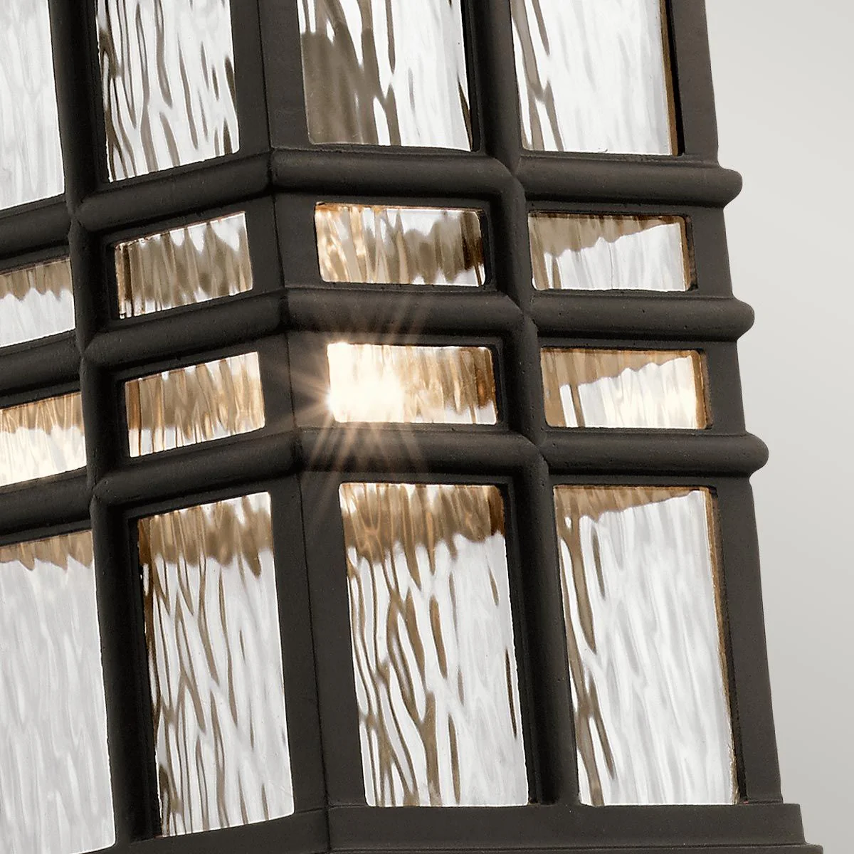 Beacon Square 1 Light Chain Lantern - Olde Bronze/White IP44 E27 - Image 5