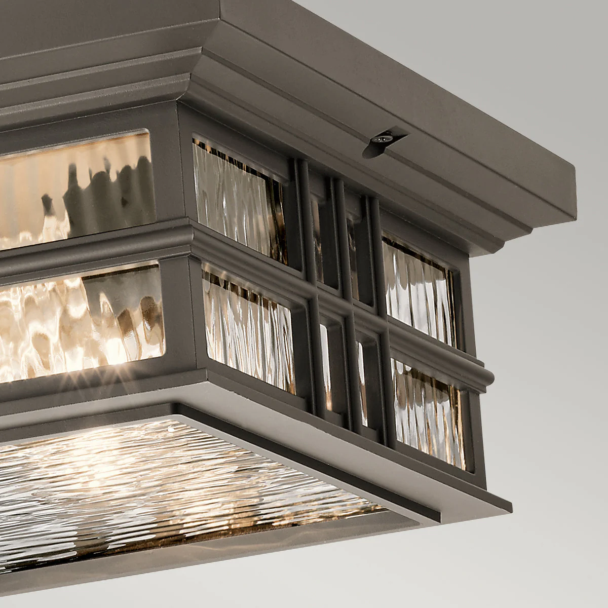 Beacon Square 2Lt Flush Mount – Olde Bronze/White Finish - Image 3