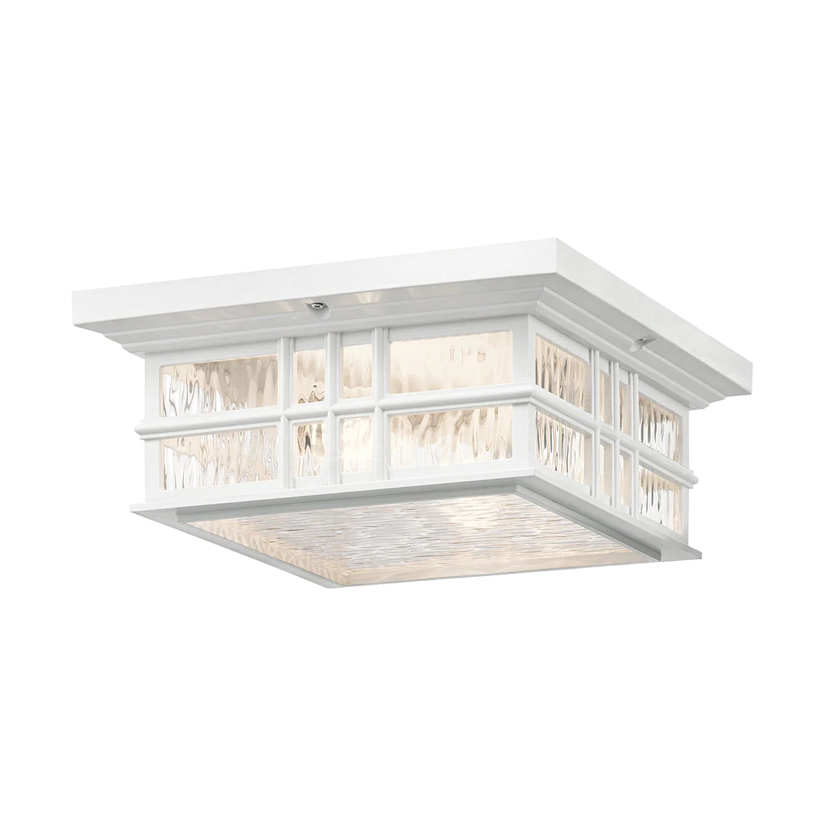Beacon Square 2Lt Flush Mount – Olde Bronze/White Finish - Image 7