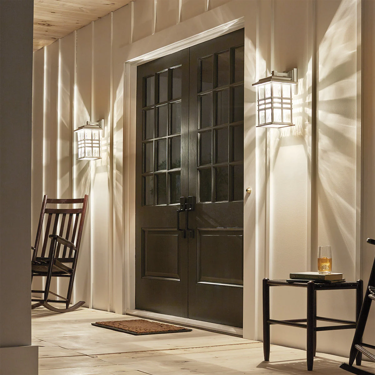 Beacon Square Small/Medium Wall Lantern – Olde Bronze/White Finish - Image 17