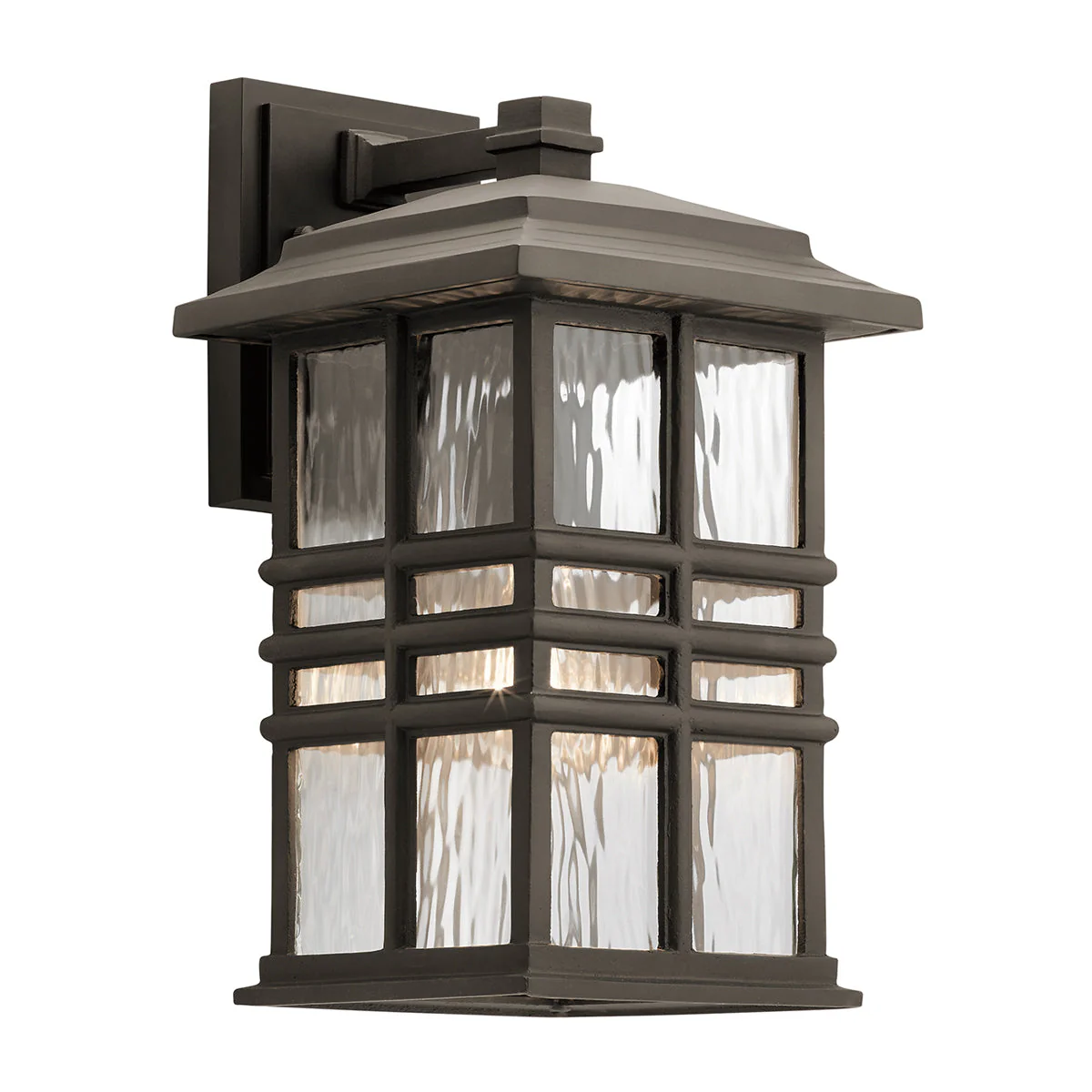 Beacon Square Small/Medium Wall Lantern – Olde Bronze/White Finish - Image 6