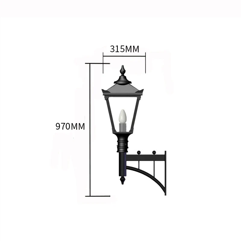 Beaconsfield 1Lt Outdoor Wall Lamp - Cast Iron - Image 7