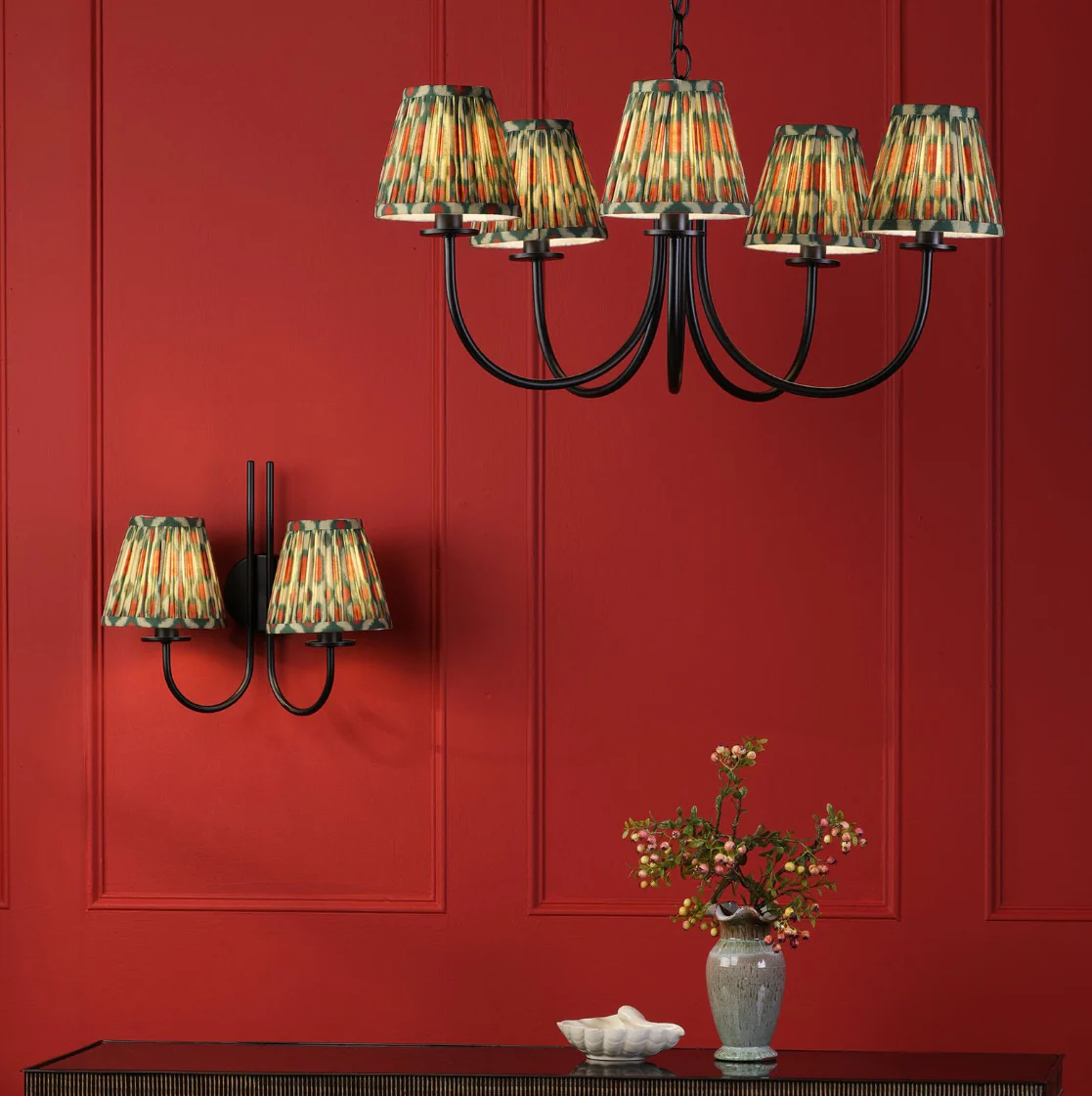 Becca 5 Light Ceiling Light - Matt Black With Different Shades - Image 11