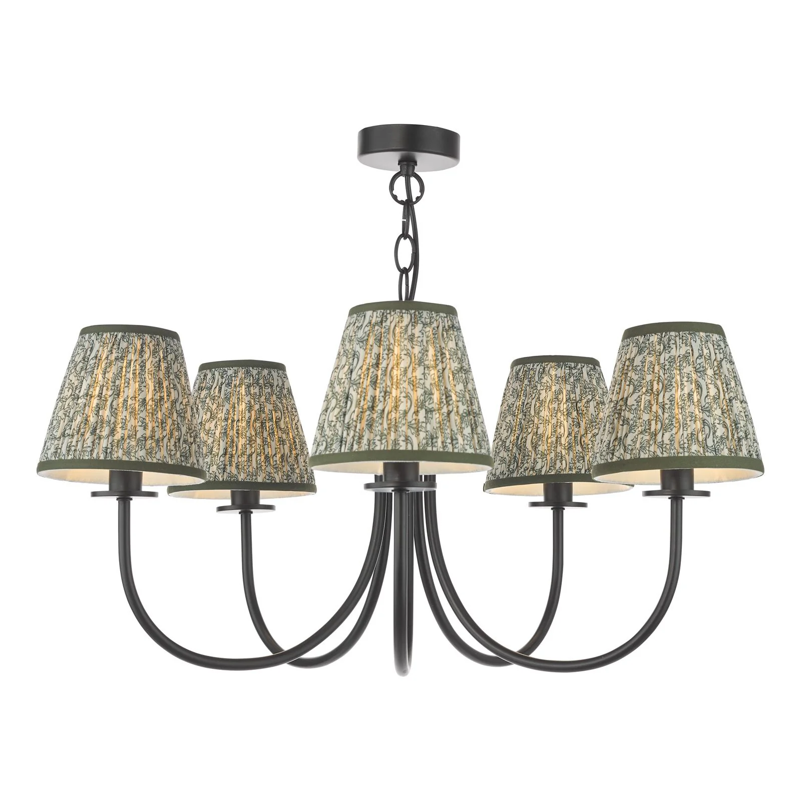 Becca 5 Light Ceiling Light - Matt Black With Different Shades - Image 3
