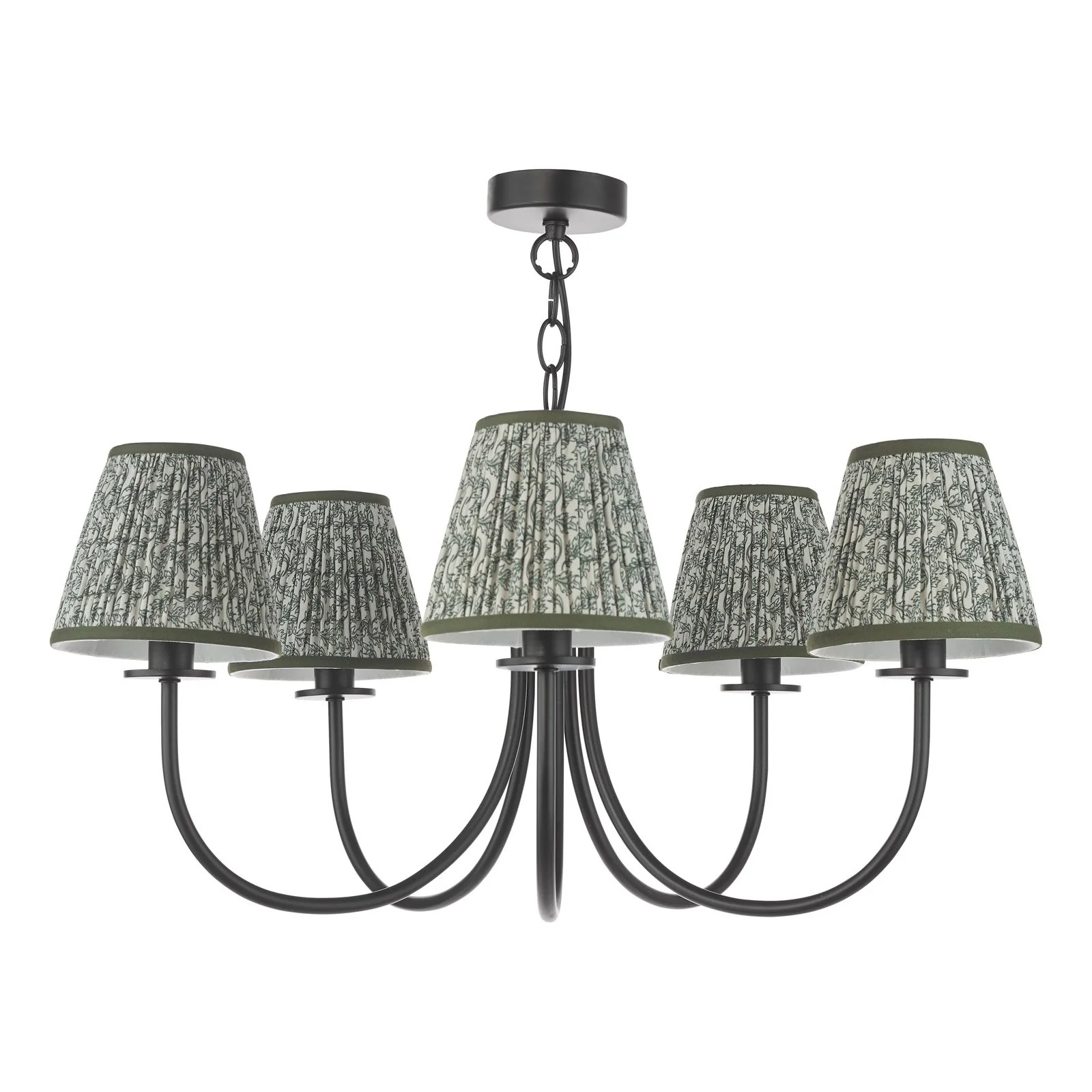 Becca 5 Light Ceiling Light - Matt Black With Different Shades - Image 4