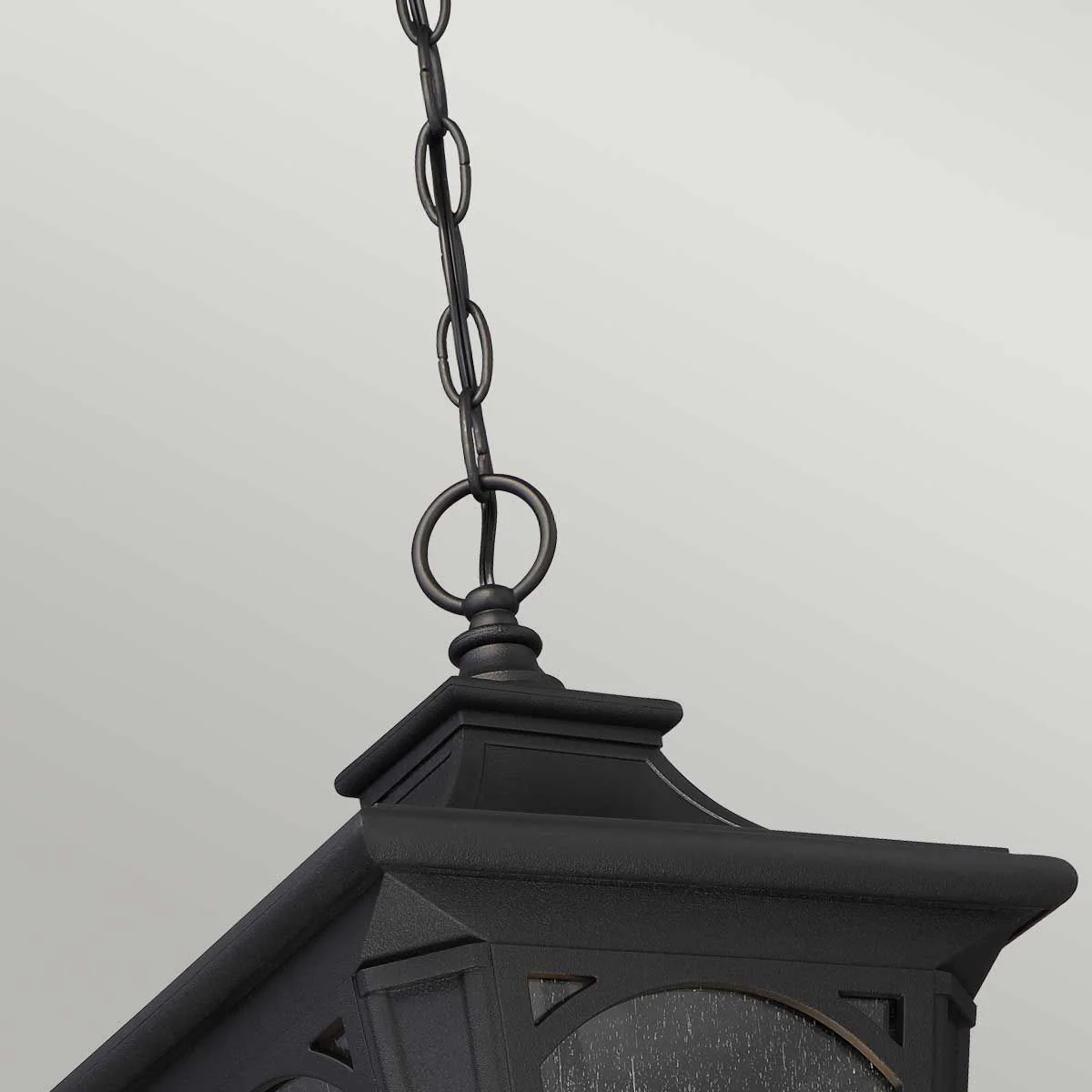 Bedford 1 Light Small Chain Lantern - Mystic Black IP44 E27 - Image 2