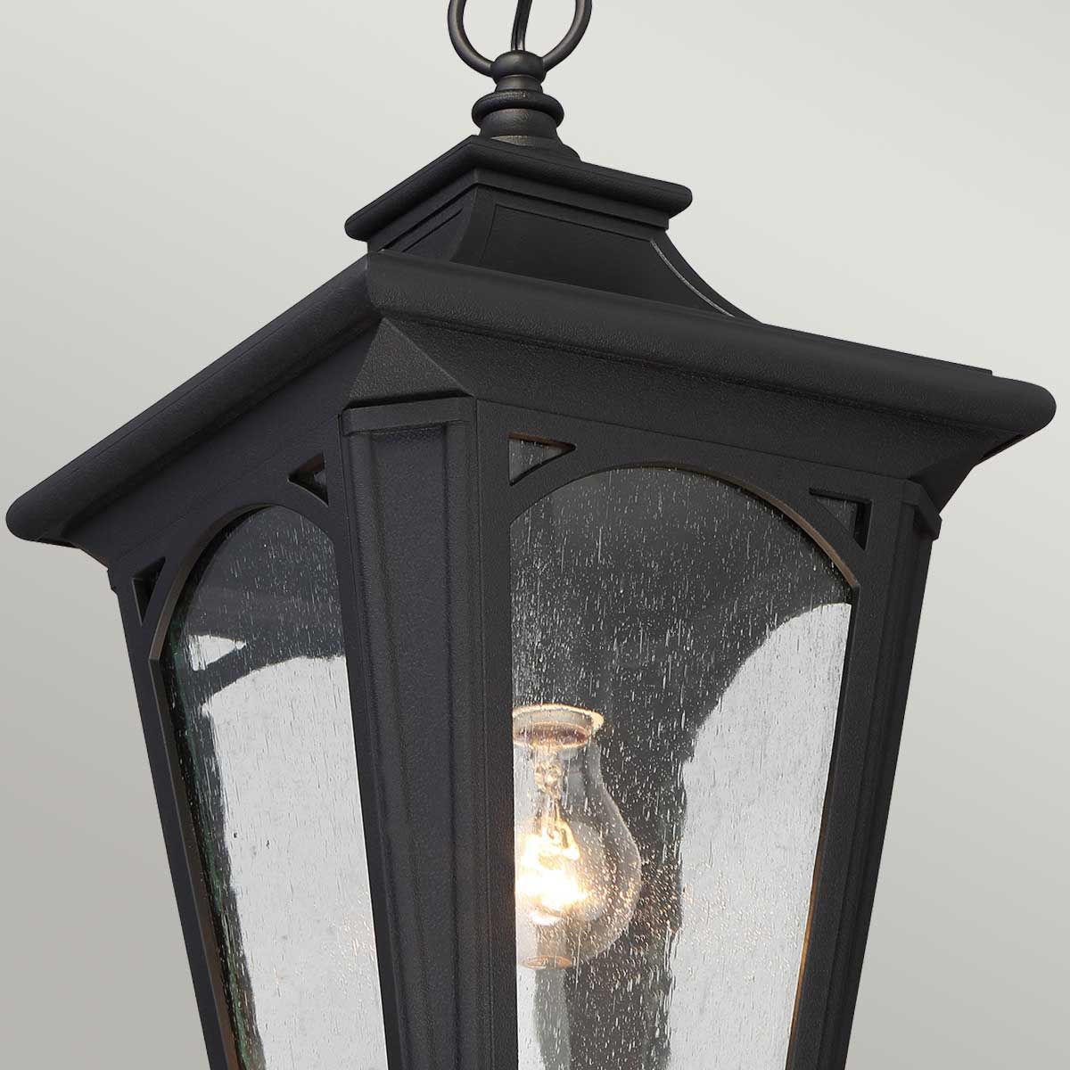 Bedford 1 Light Small Chain Lantern - Mystic Black IP44 E27 - Image 3