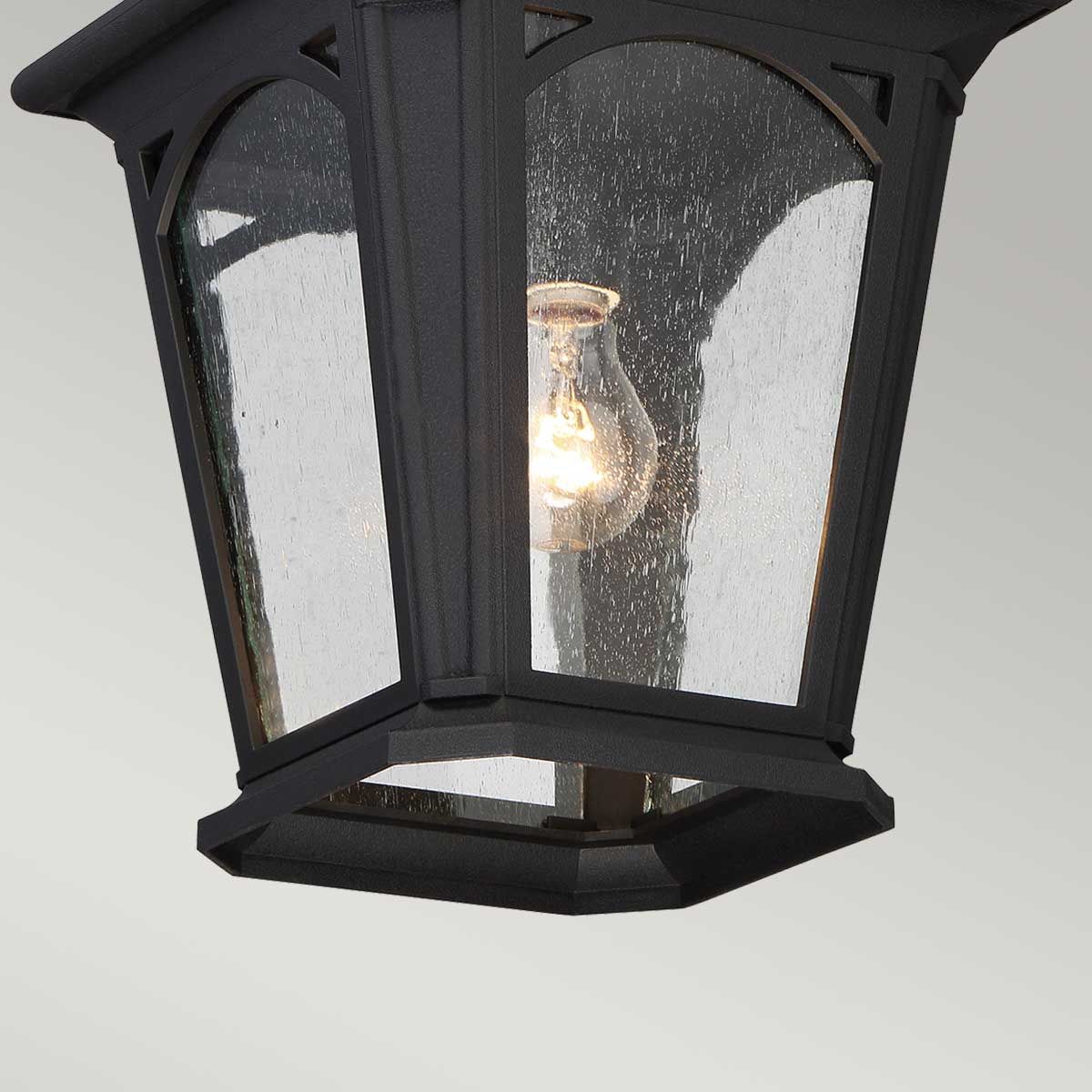 Bedford 1 Light Small Chain Lantern - Mystic Black IP44 E27 - Image 4
