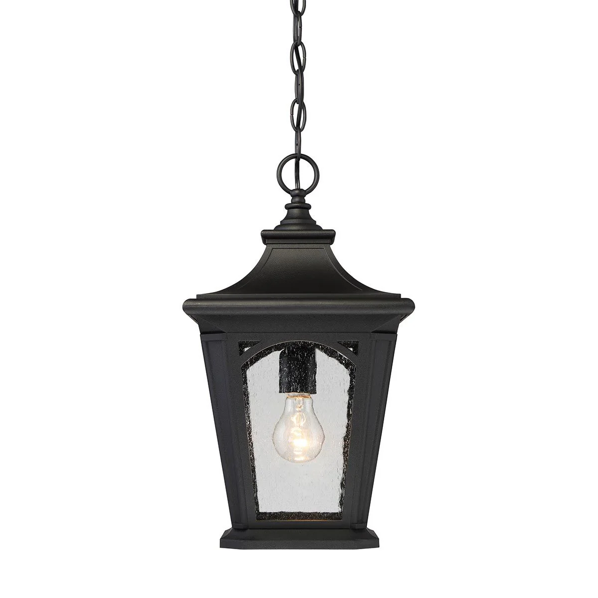 Bedford 1 Light Small Chain Lantern - Mystic Black IP44 E27 - Image 5