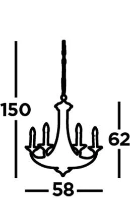Belfry 5/9 Lt Multi-Arm Pendant - Dark Bronze & Brass - Image 3