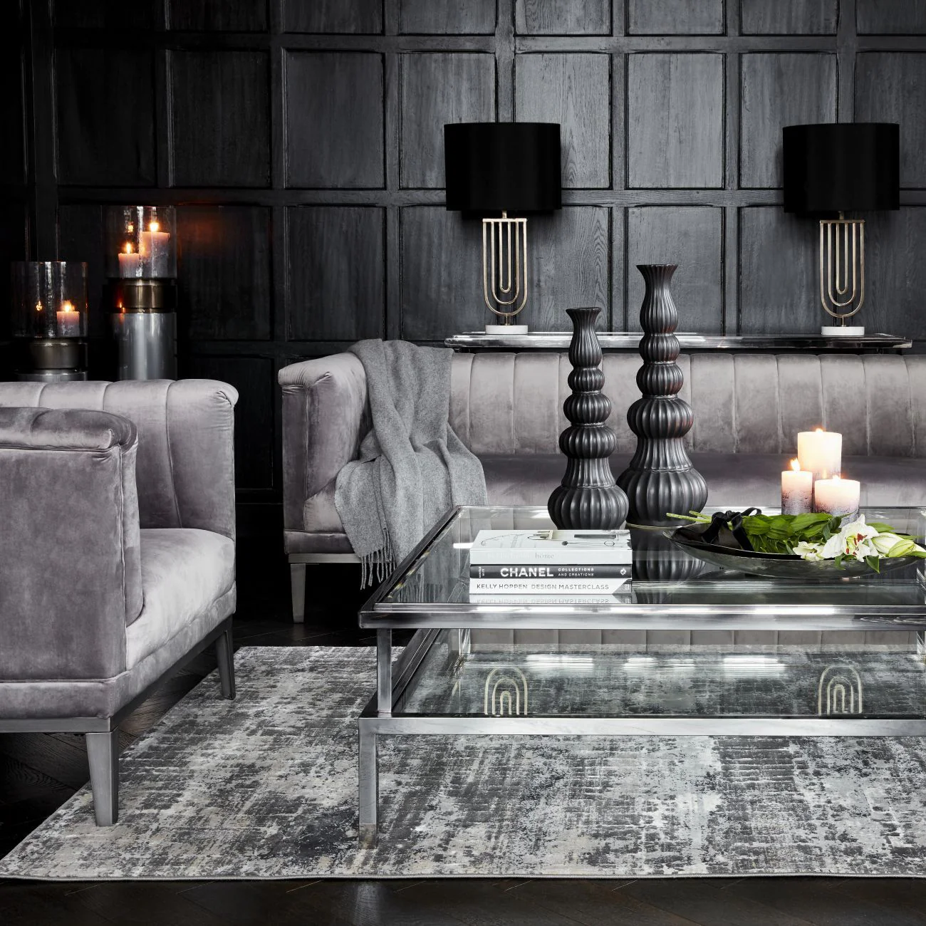 Belgravia Grey Ribbed Occasional Chair - Image 4