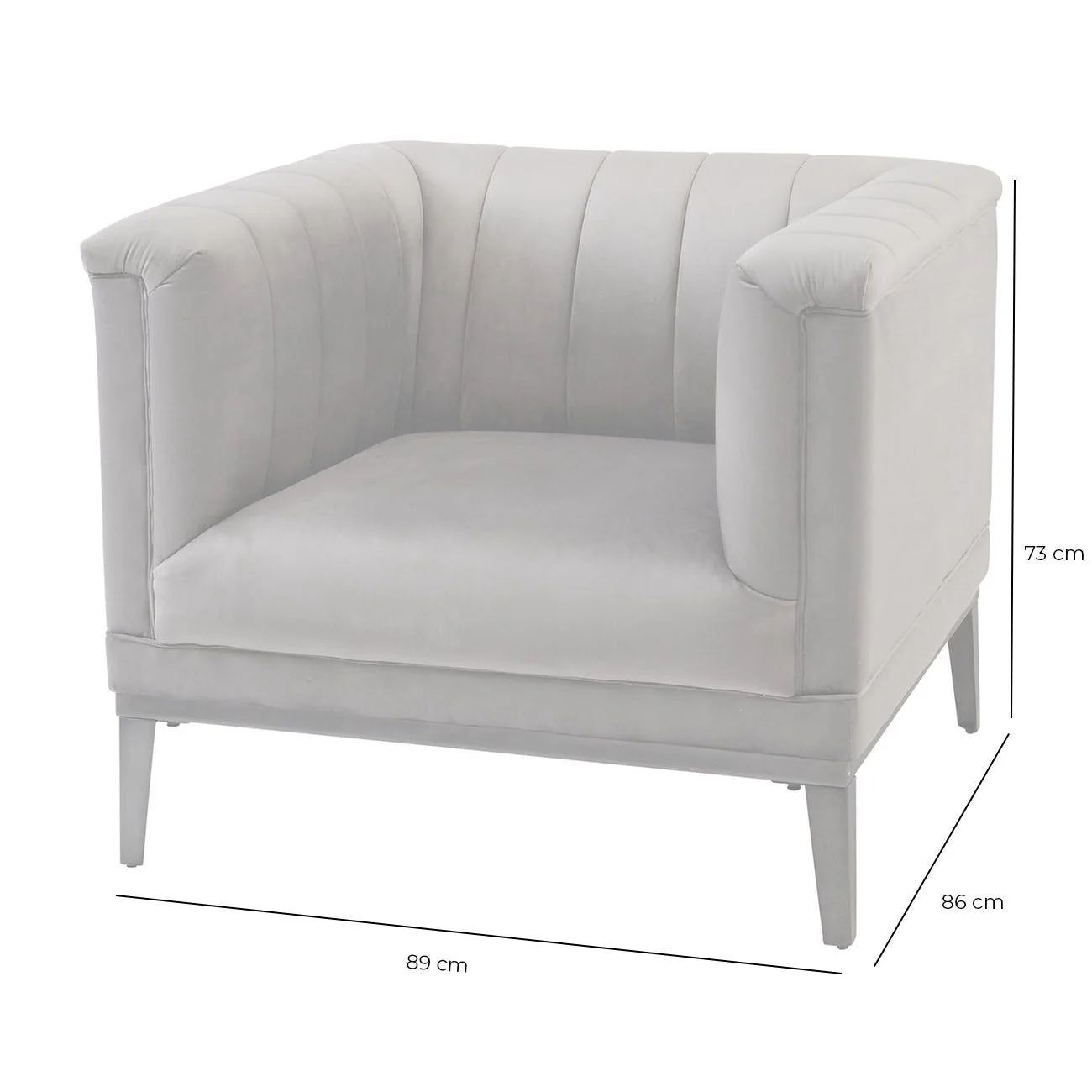 Belgravia Grey Ribbed Occasional Chair - Image 5