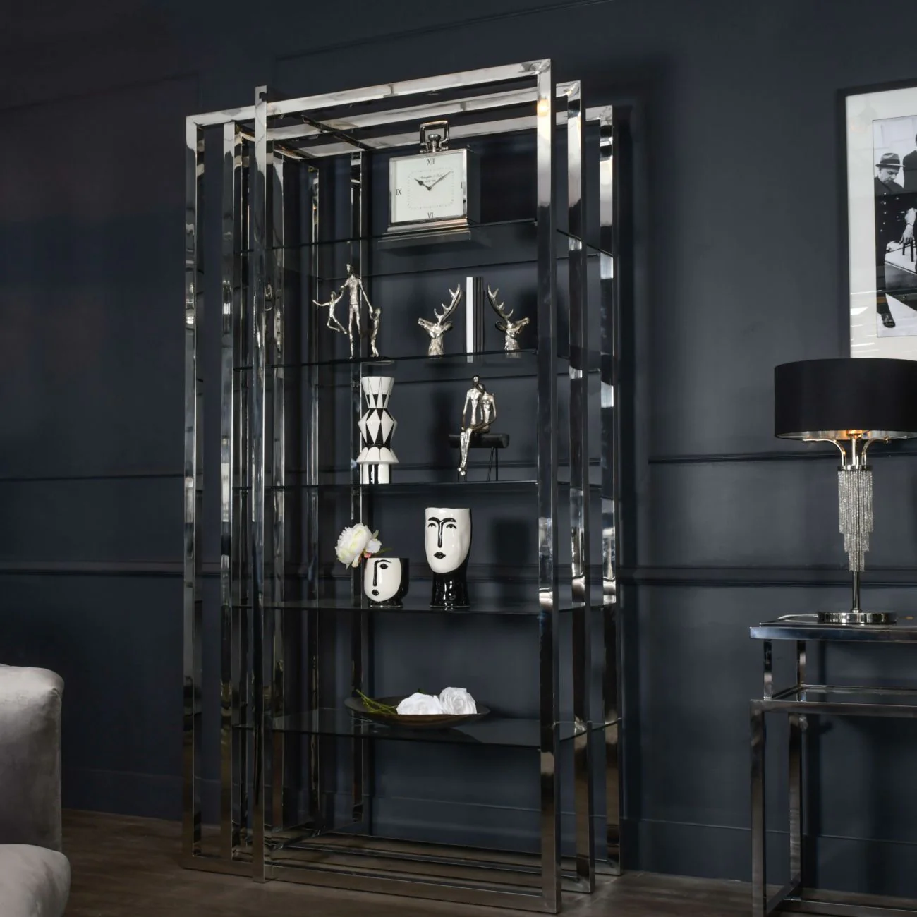 Belgravia Steel and Glass Display Unit - Image 5
