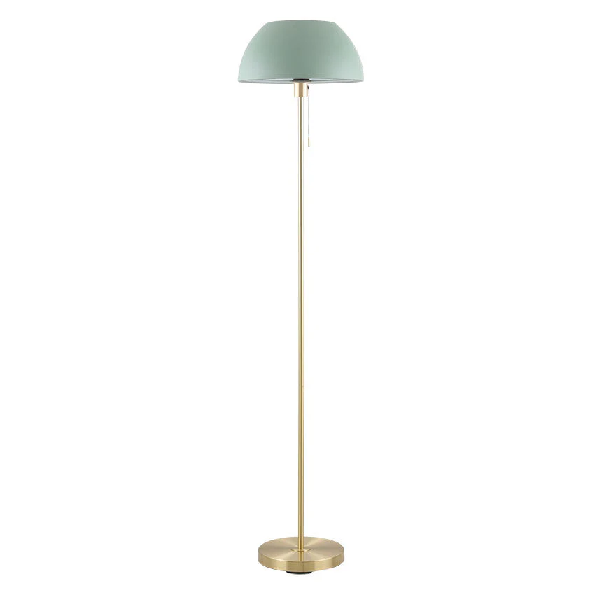 Bella Brass Floor Lamp C/W Dome Shade E27 In Various Finishes - Image 3