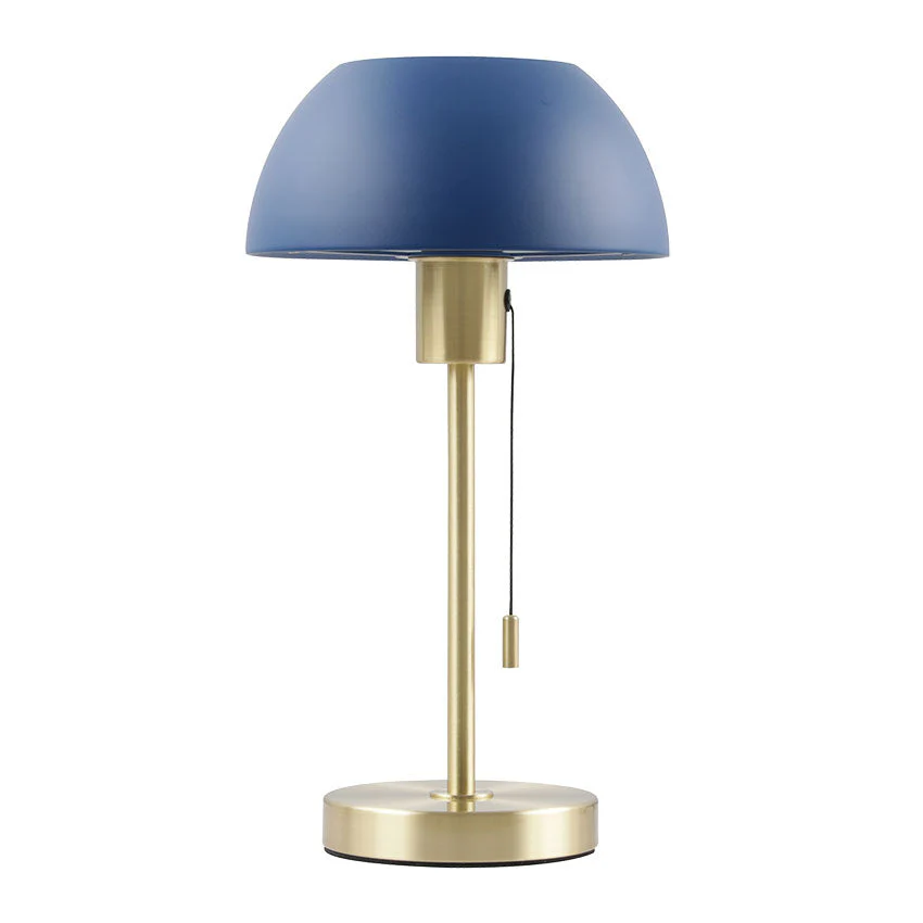 Bella Satin Brass Table Lamp C/W Dome Shade E27 In Various Finish - Image 2