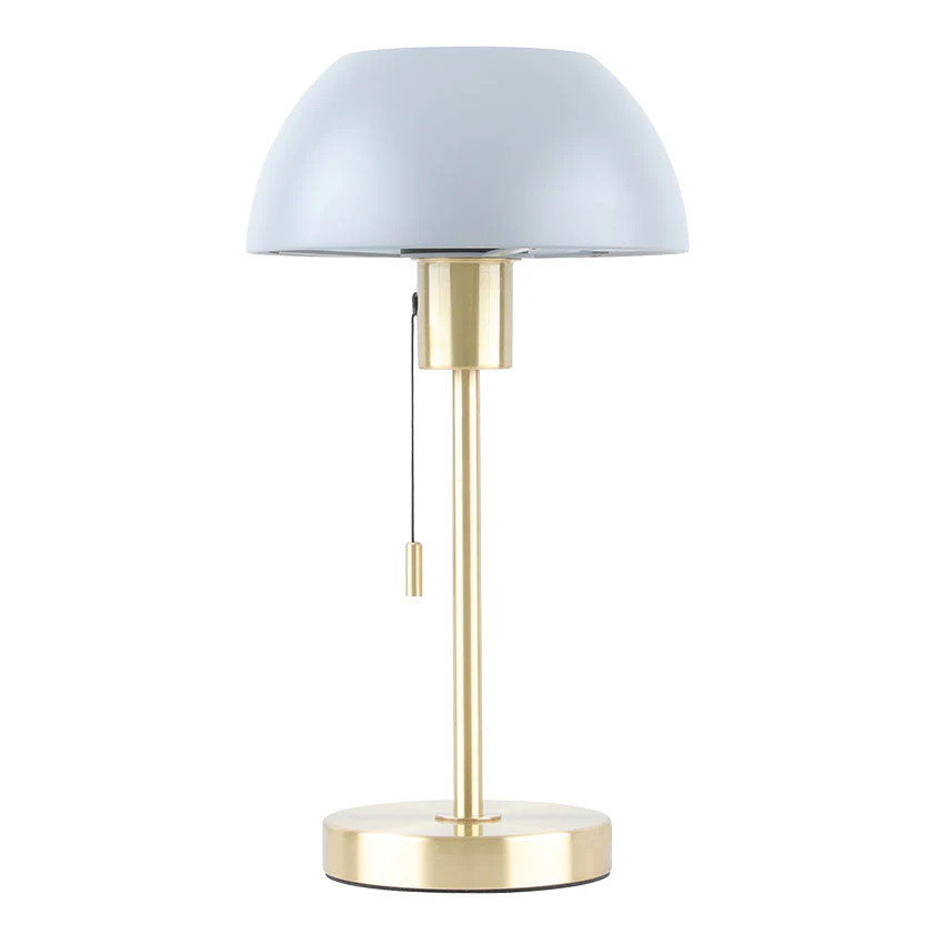 Bella Satin Brass Table Lamp C/W Dome Shade E27 In Various Finish - Image 4