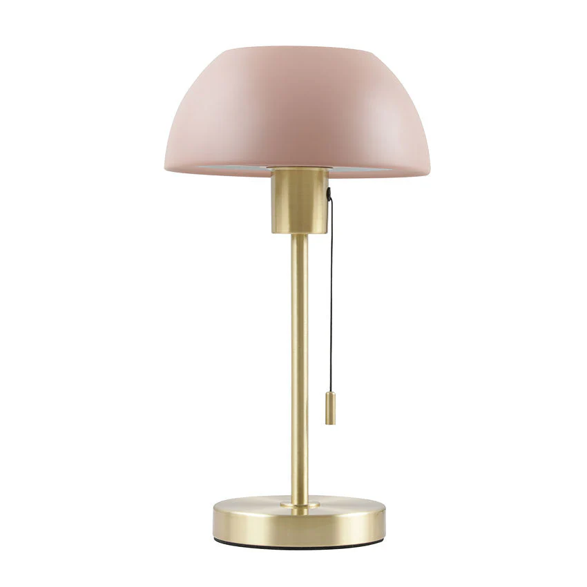 Bella Satin Brass Table Lamp C/W Dome Shade E27 In Various Finish - Image 5
