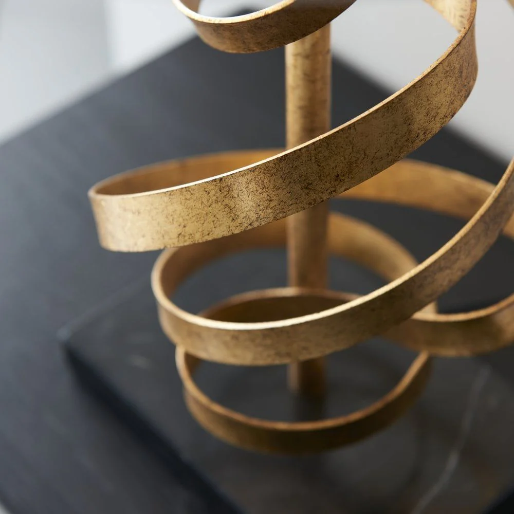 Bella Table Lamp Gold Leaf Finish - Image 3
