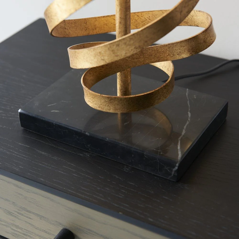 Bella Table Lamp Gold Leaf Finish - Image 4