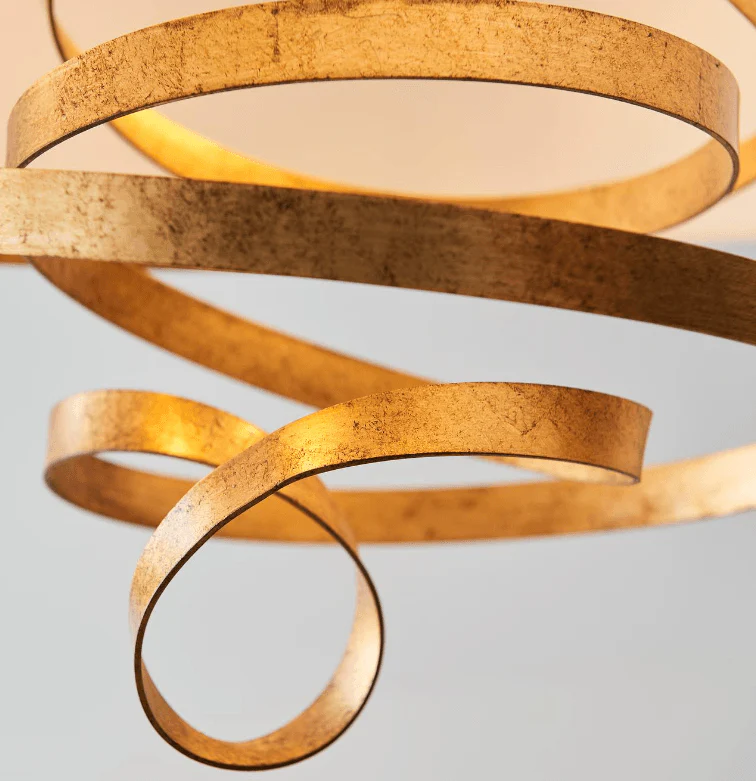 Bella Pendant Gold Leaf Finish - Image 3
