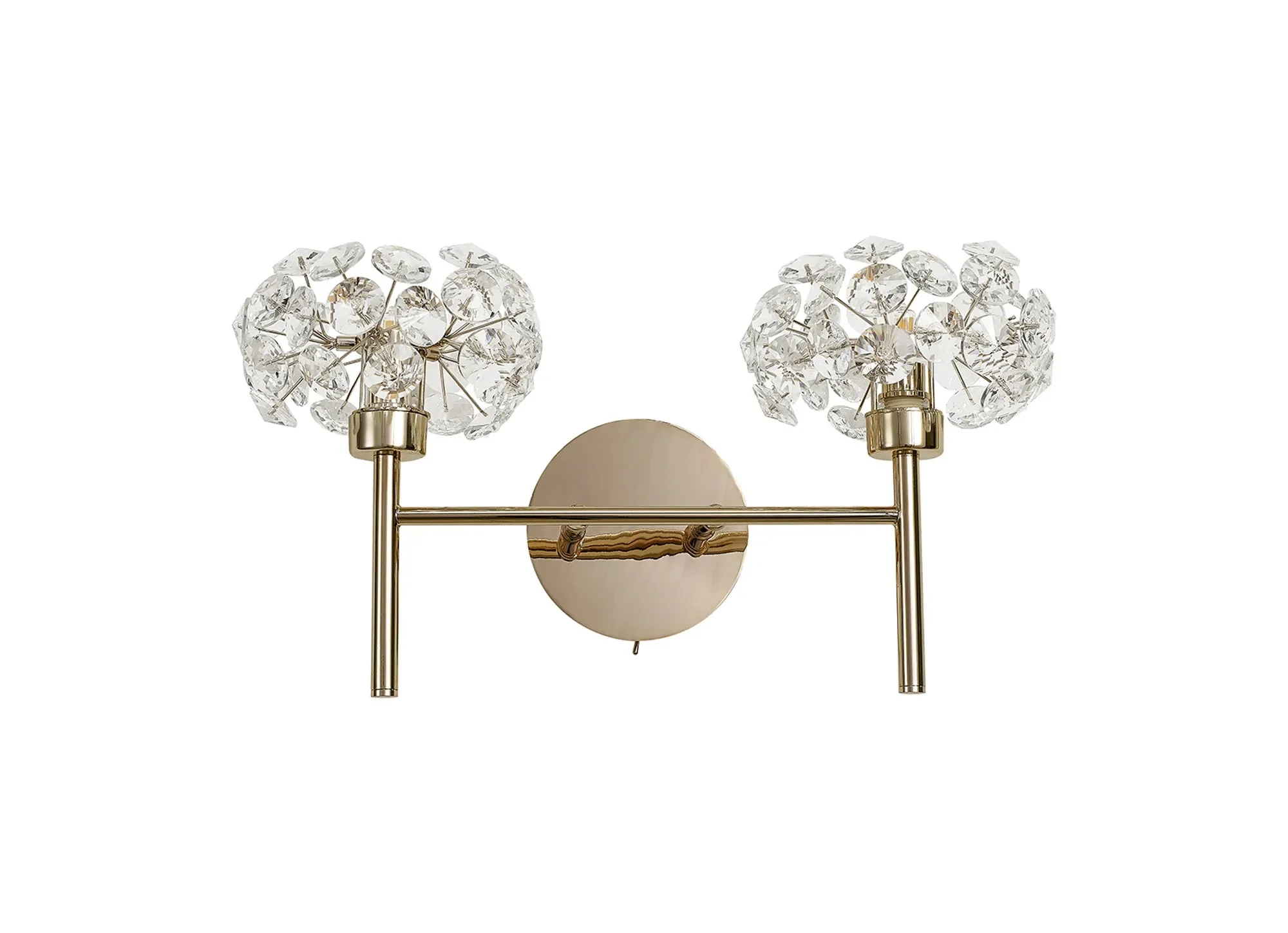Bellagio 1/2Lt Wall Lamp - French Gold/Polished Chrome - Image 3