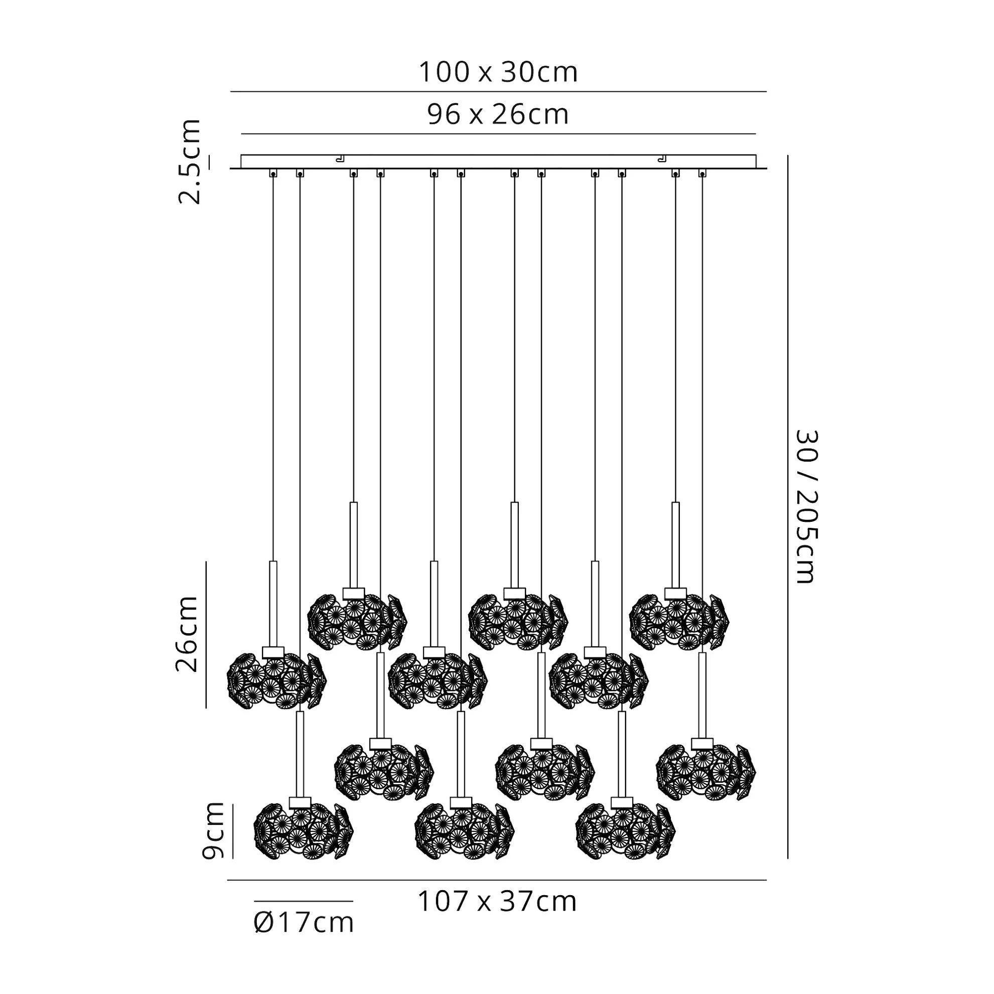 Bellagio 12 Light G9 2m Linear Pendant With Polished Chrome And Crystal Shade - Image 3