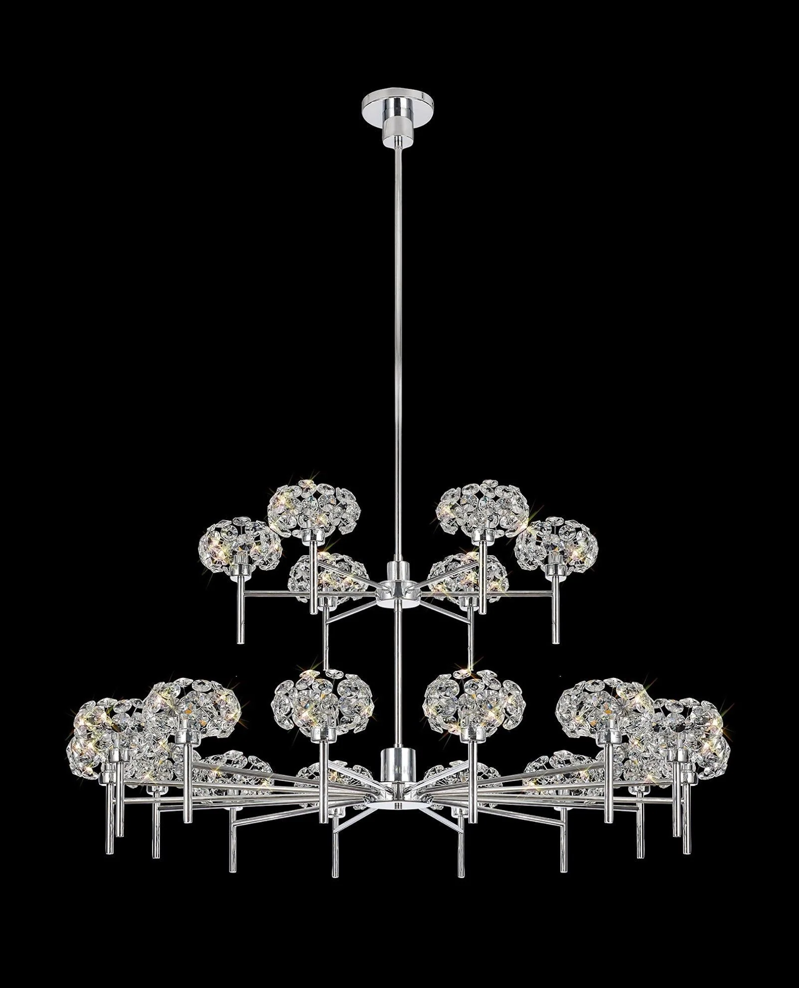 Bellagio 20 Light 2-Tier Light With Polished Chrome And Crystal Shade - Image 2