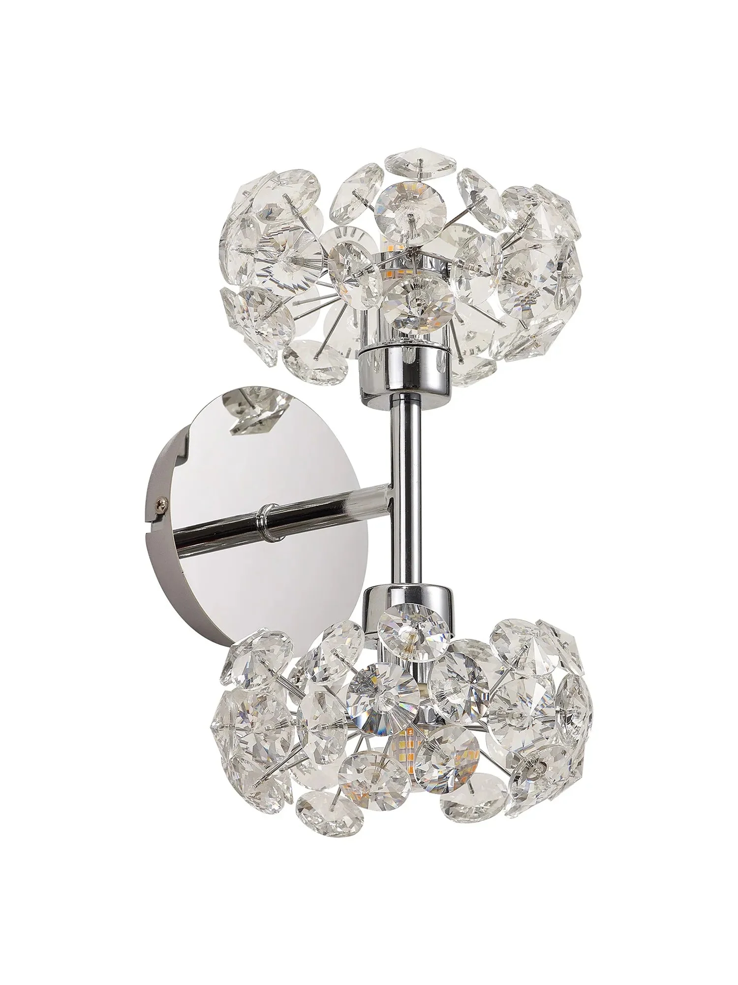 Bellagio 2Lt Up/Down Wall Lamp - French Gold/Polished Chrome - Image 3