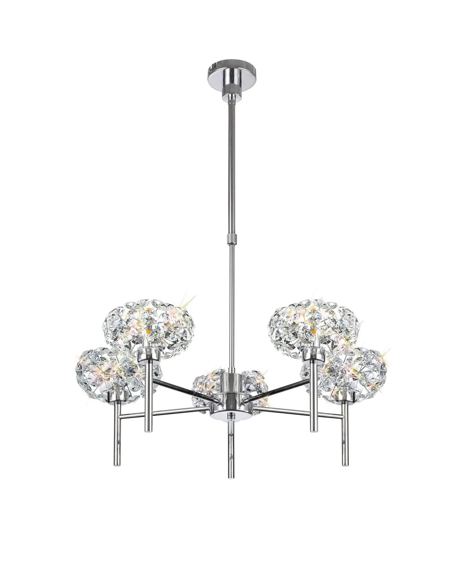 Bellagio 3/5/8Lt With Polished Chrome And Crystal Shade - Image 4