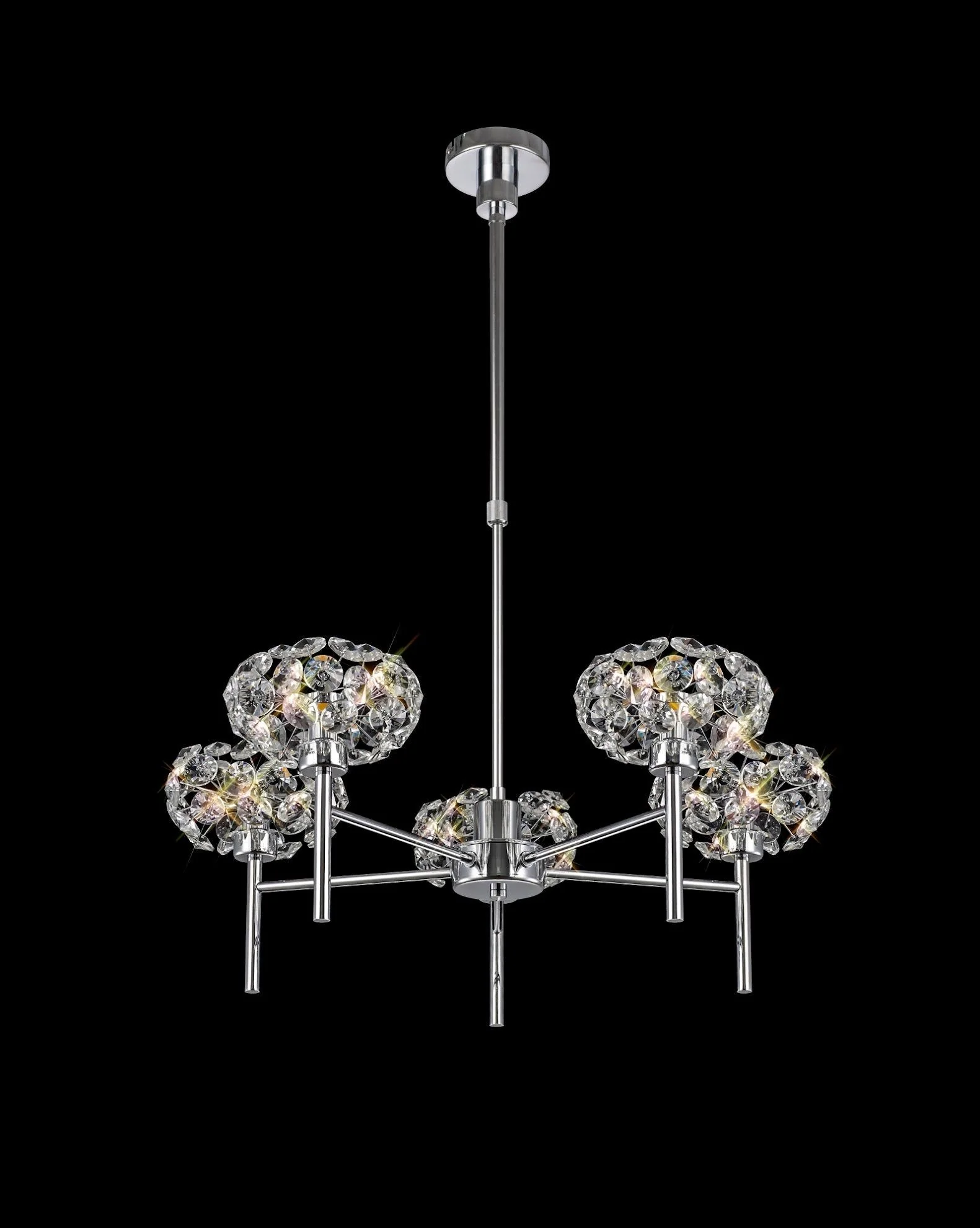 Bellagio 3/5/8Lt With Polished Chrome And Crystal Shade - Image 5