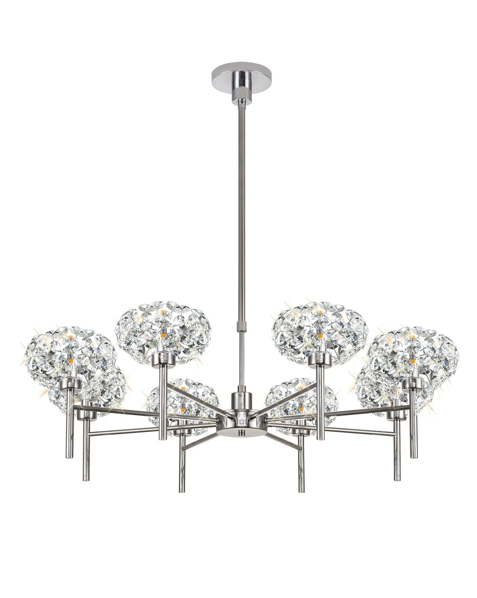 Bellagio 3/5/8Lt With Polished Chrome And Crystal Shade - Image 7