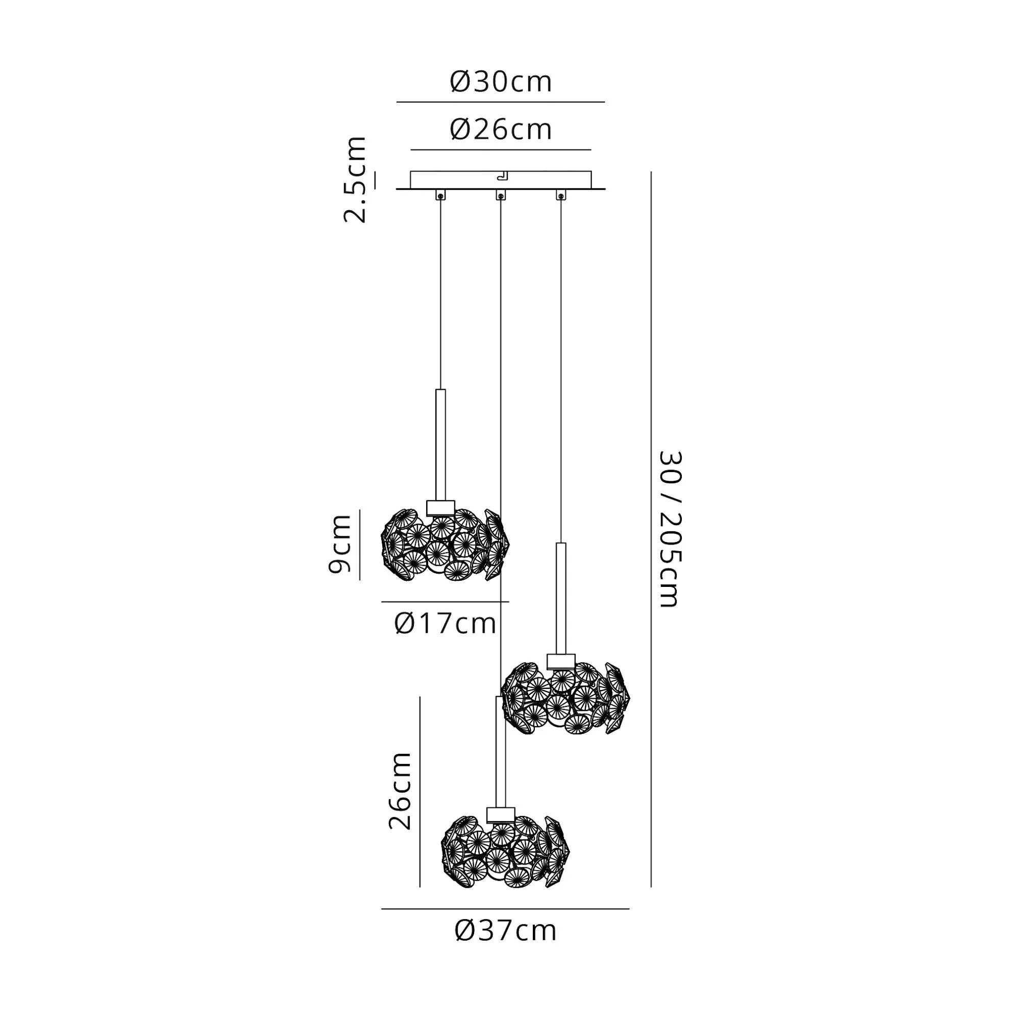 Bellagio 3/6/13Lt G9 Linear Pendant With Polished Chrome And Crystal Shade - Image 3