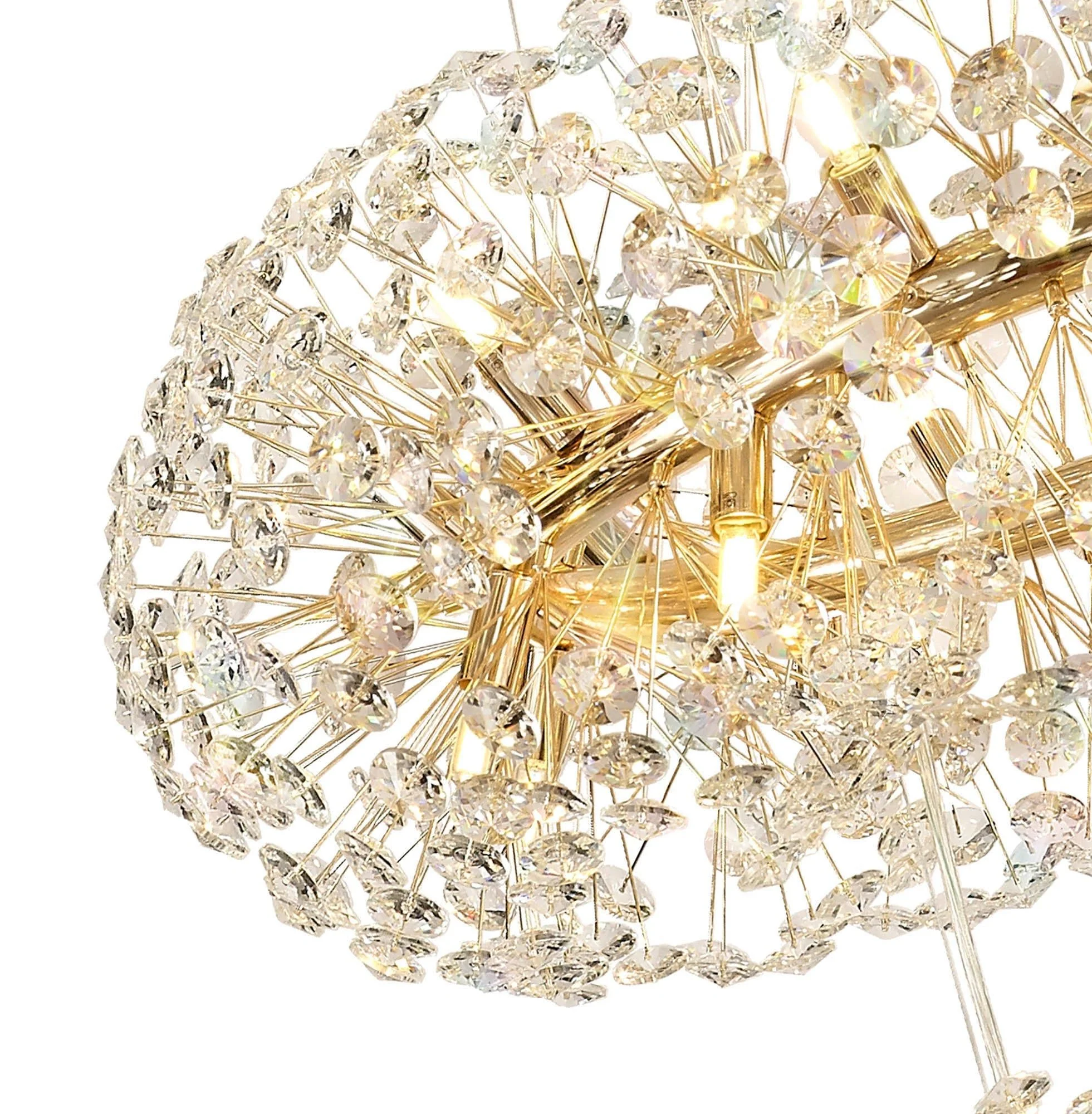 Bellagio 3 Tier Pendant 58 Light French Chrome/Gold/Crystal - Image 11