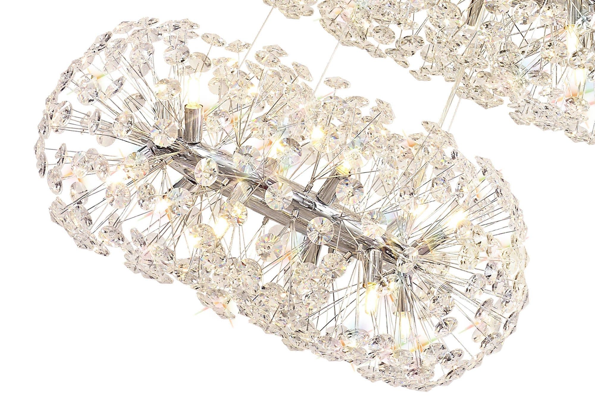 Bellagio 3 Tier Pendant 58 Light French Chrome/Gold/Crystal - Image 5