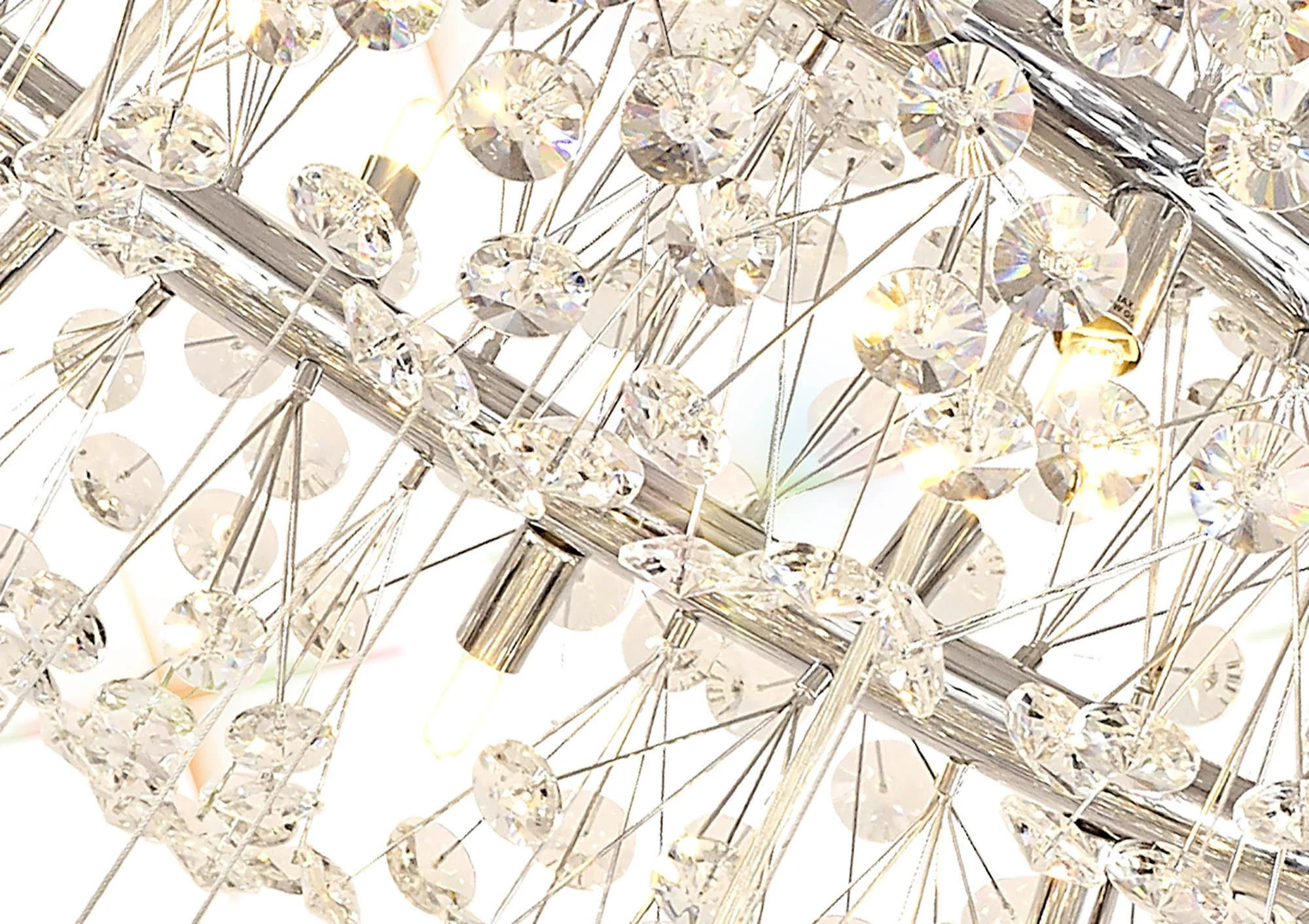 Bellagio 3 Tier Pendant 58 Light French Chrome/Gold/Crystal - Image 6