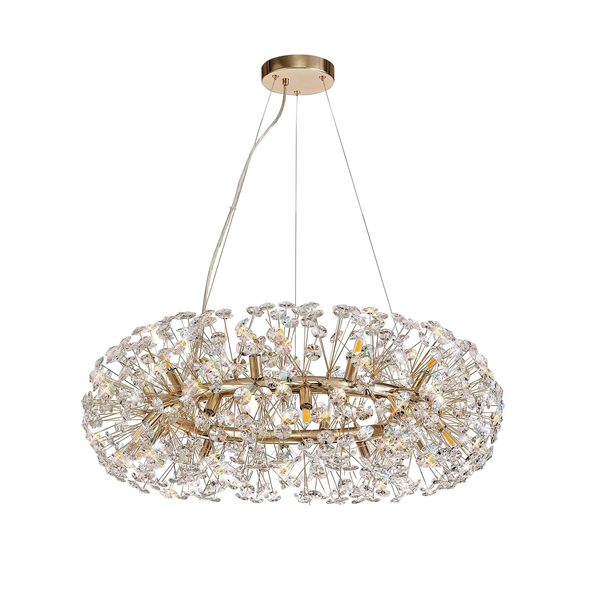 Bellagio Crystal Ceiling Light 12/20/26/36 Light G9 French Gold/Crystal, Chrome/Crystal - Image 3