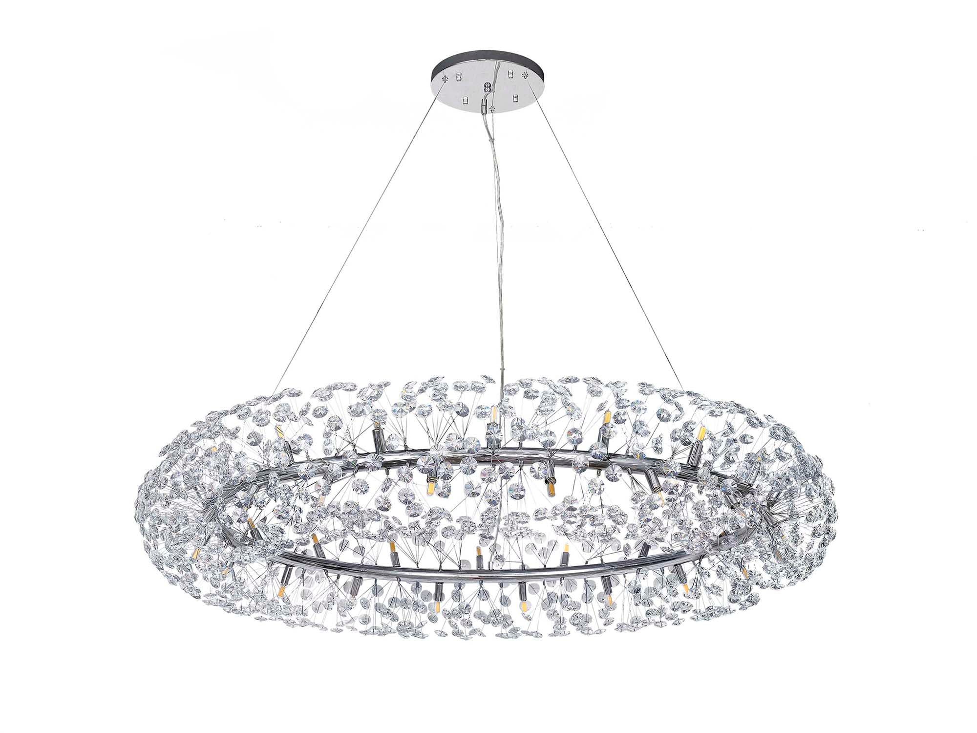 Bellagio Crystal Ceiling Light 12/20/26/36 Light G9 French Gold/Crystal, Chrome/Crystal - Image 5