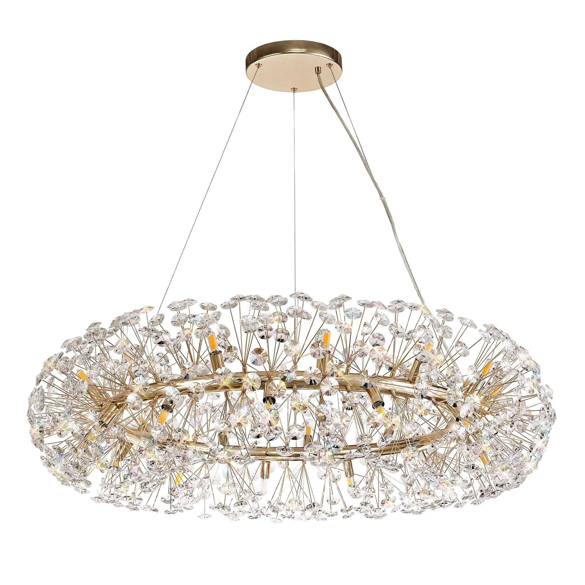 Bellagio Crystal Ceiling Light 12/20/26/36 Light G9 French Gold/Crystal, Chrome/Crystal - Image 6