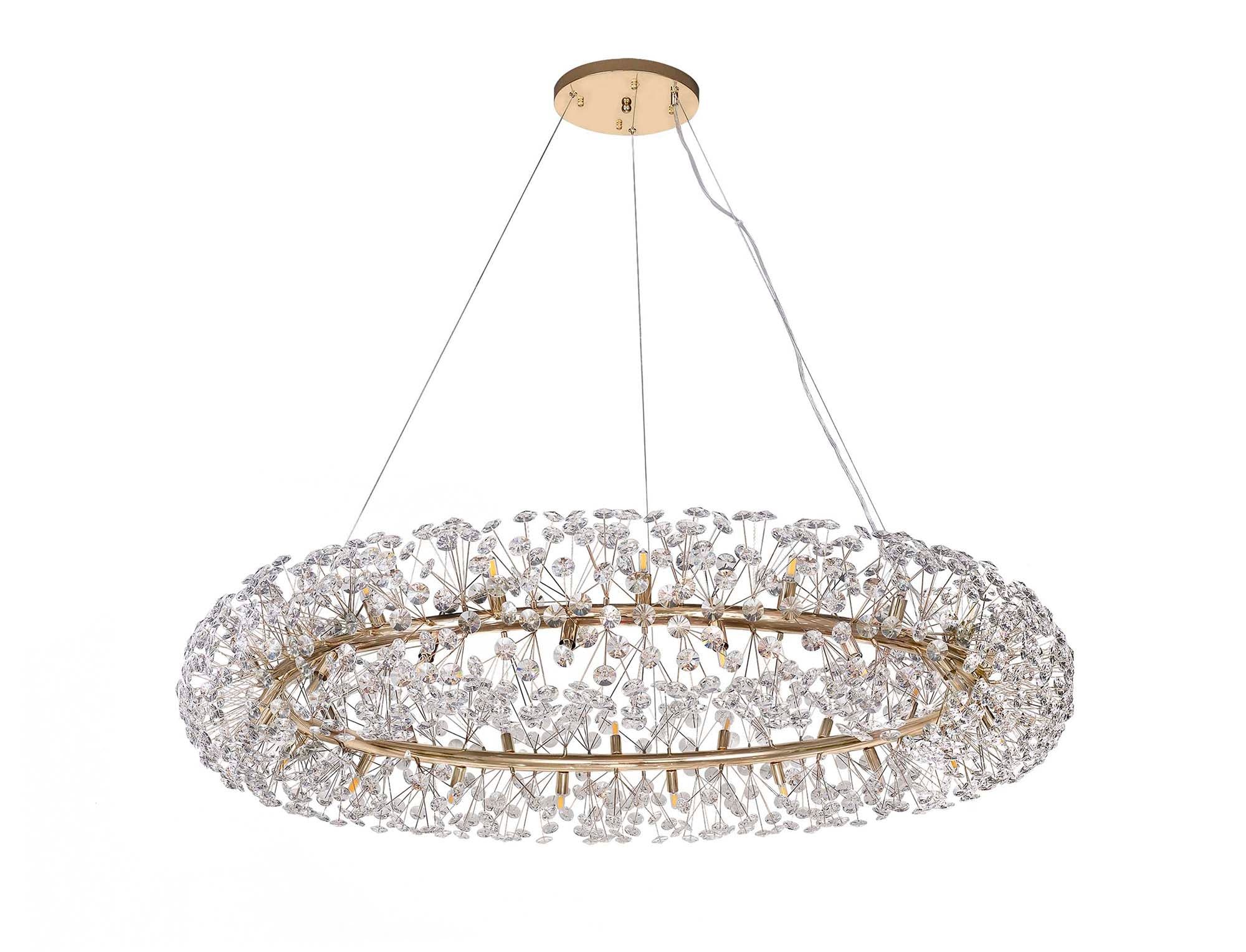 Bellagio Crystal Ceiling Light 12/20/26/36 Light G9 French Gold/Crystal, Chrome/Crystal - Image 8