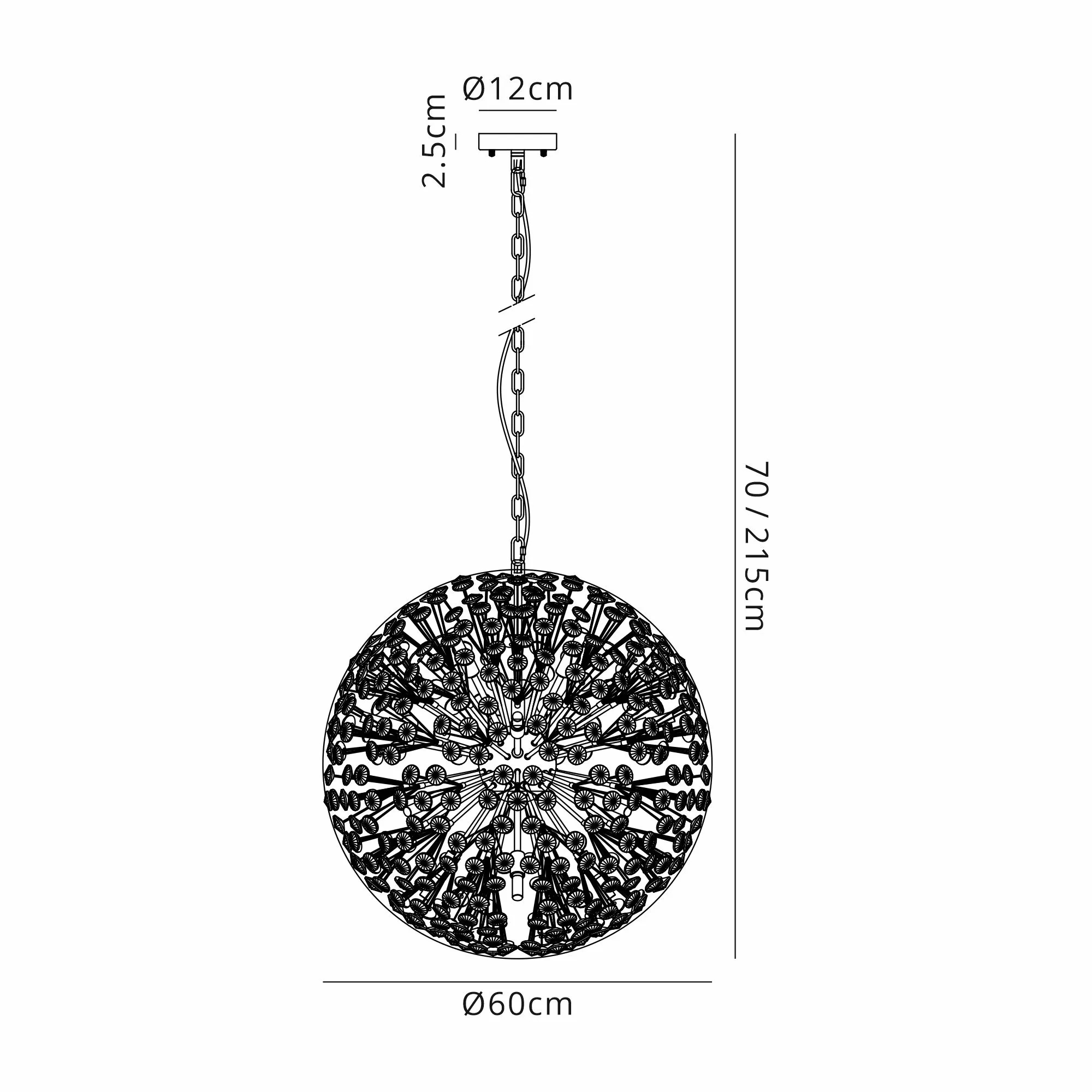 Bellagio Pendant Sphere Centre Ceiling Light - Image 20