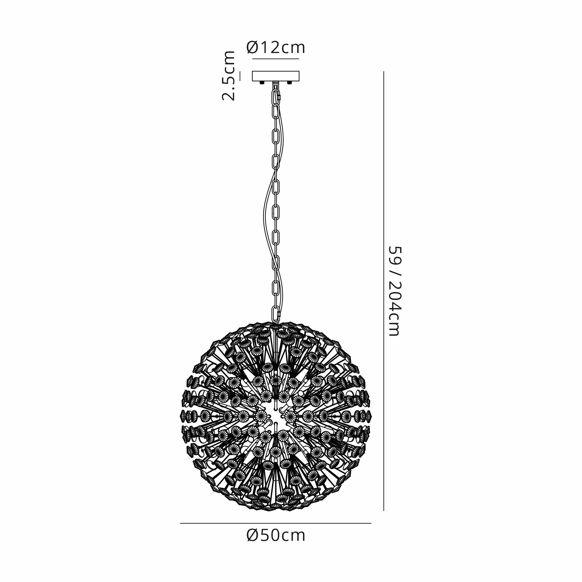Bellagio Pendant Sphere Centre Ceiling Light - Image 21