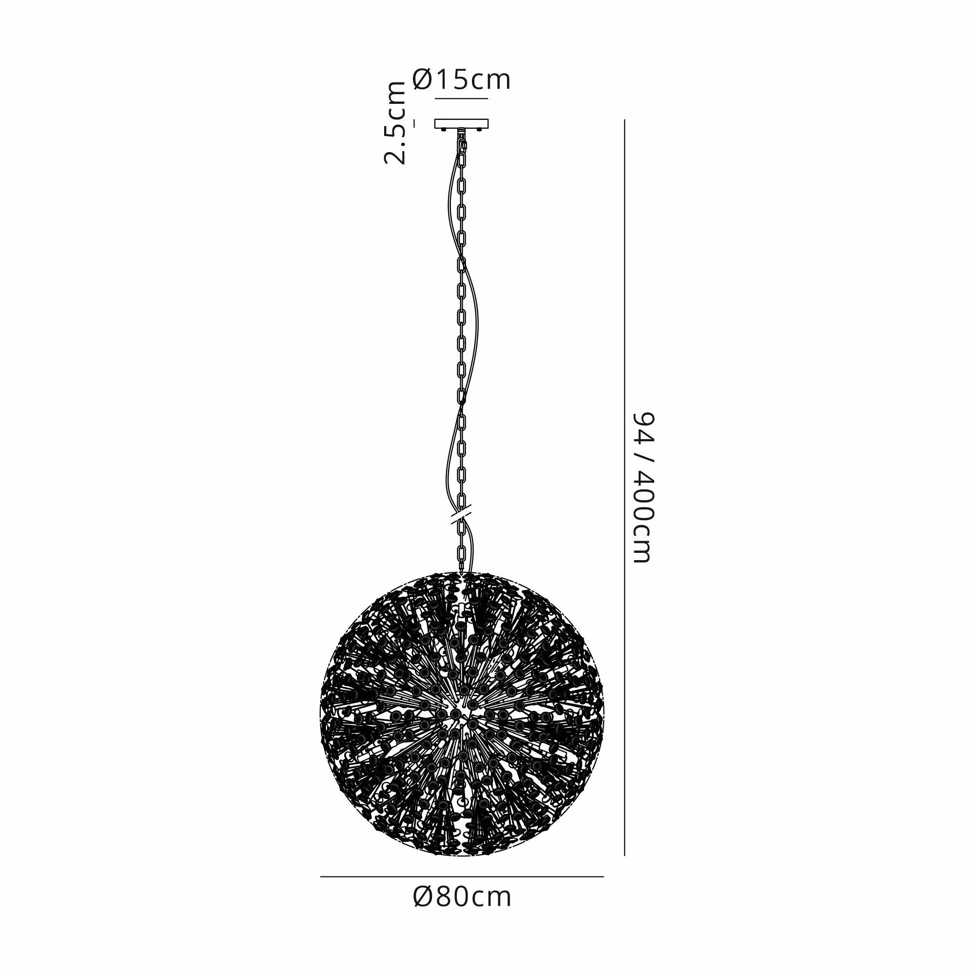 Bellagio Pendant Sphere Centre Ceiling Light - Image 22