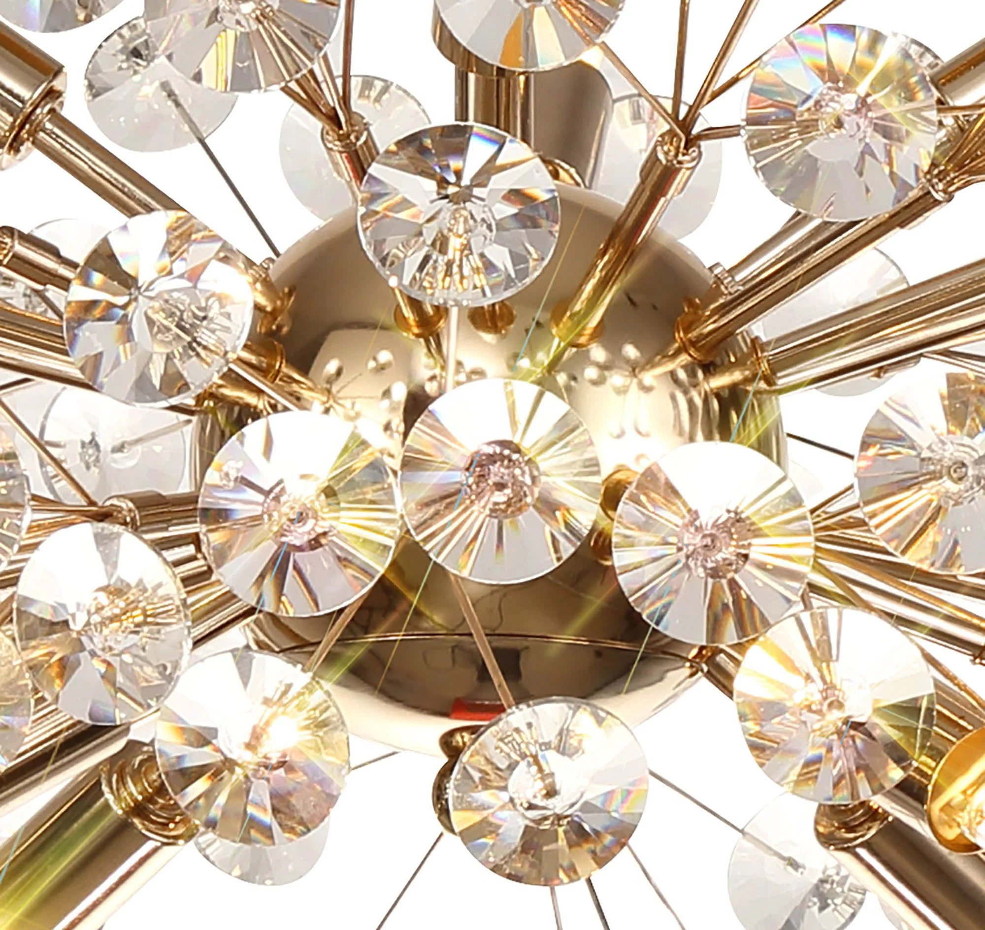 Bellagio Semi-Flush Pendant 8 Light G9 French Gold/Crystal, Chrome/Crystal - Image 2