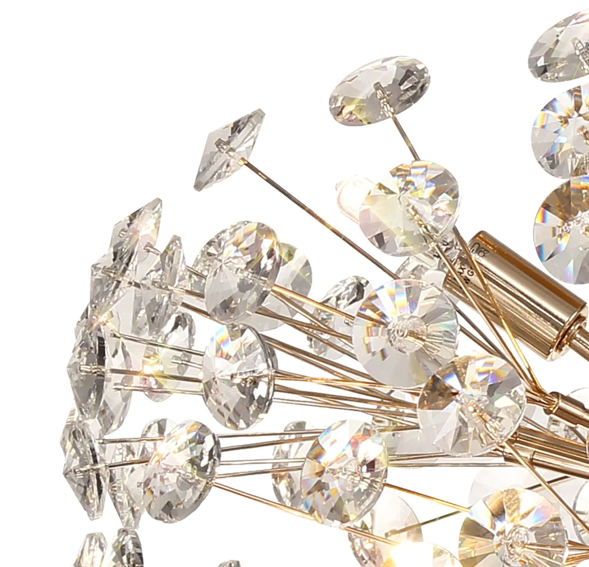 Bellagio Semi-Flush Pendant 8 Light G9 French Gold/Crystal, Chrome/Crystal - Image 3