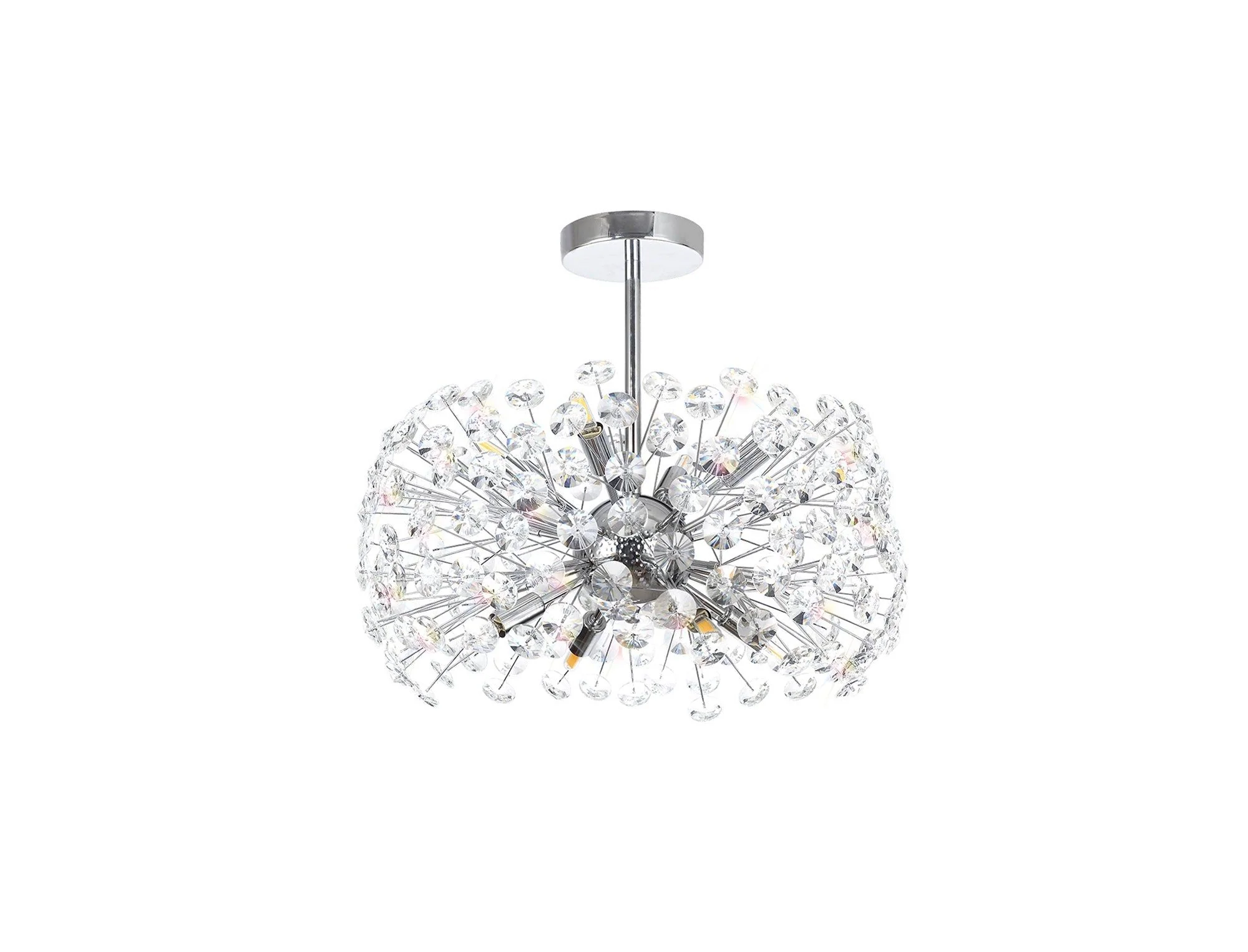 Bellagio Semi-Flush Pendant 8 Light G9 French Gold/Crystal, Chrome/Crystal - Image 5