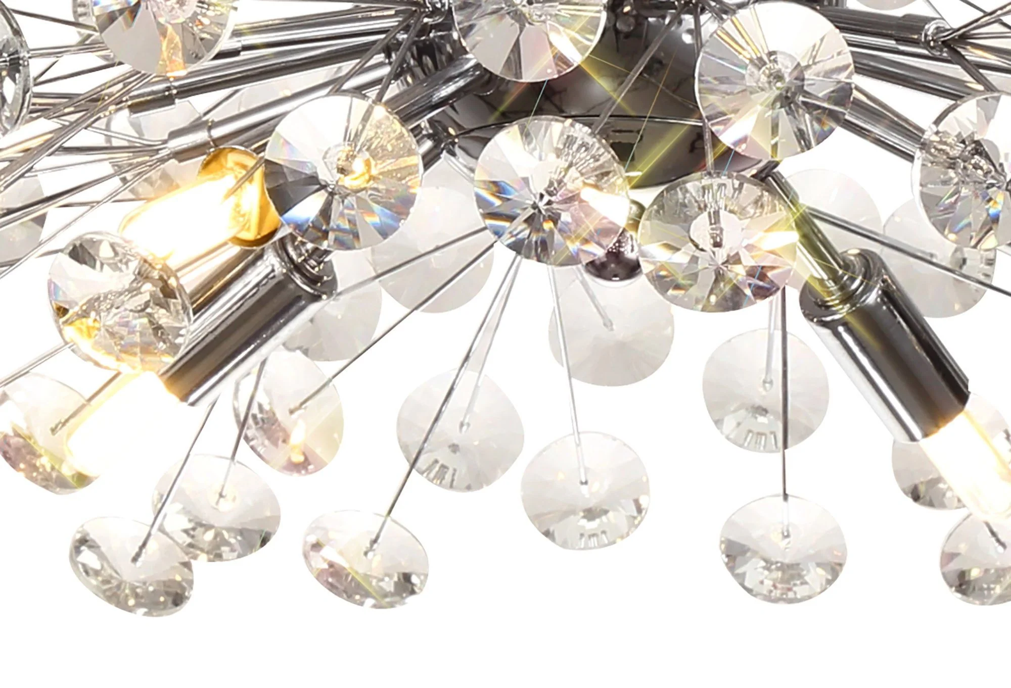 Bellagio Semi-Flush Pendant 8 Light G9 French Gold/Crystal, Chrome/Crystal - Image 6